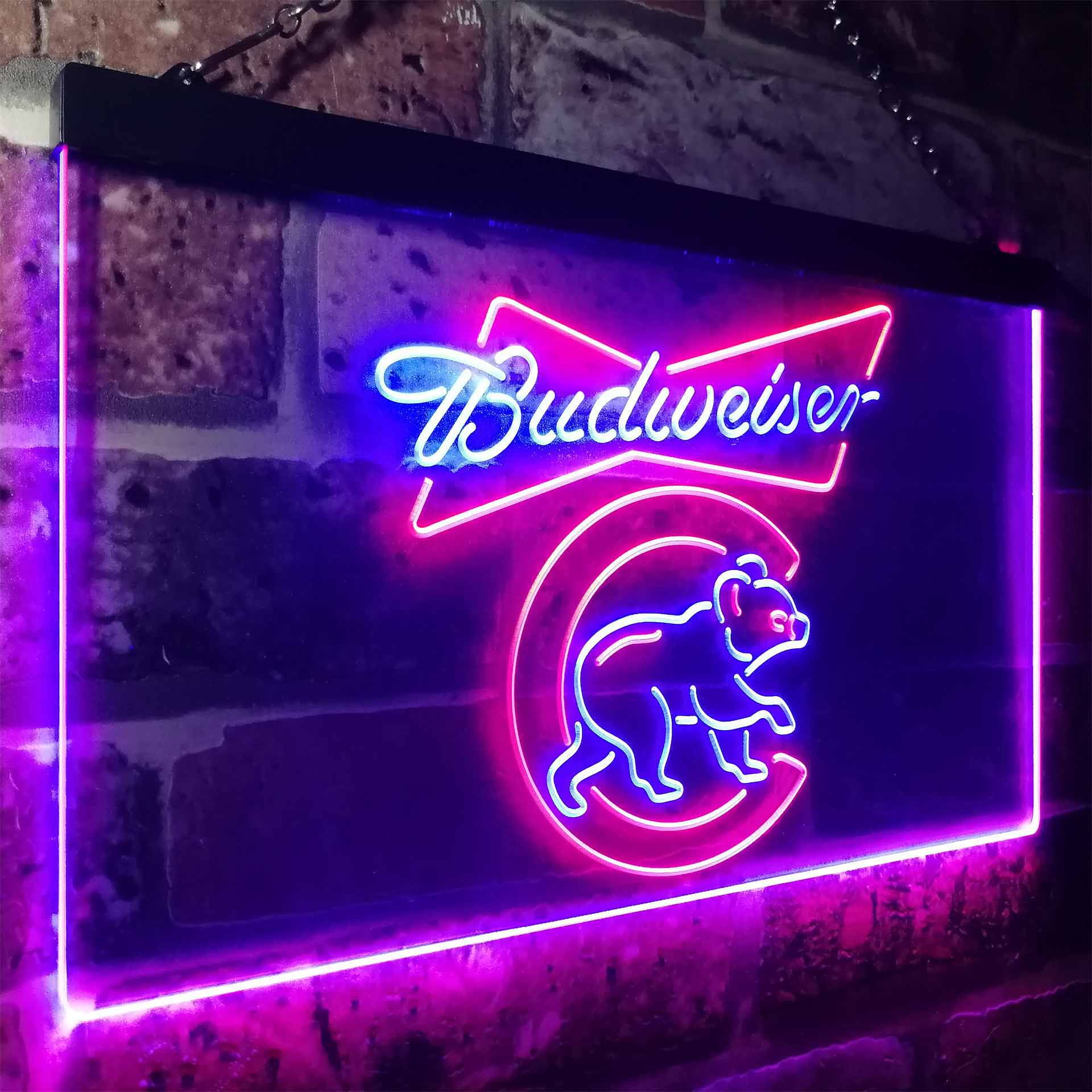 Chicago Bears Budweiser Neon-Like LED Light Sign