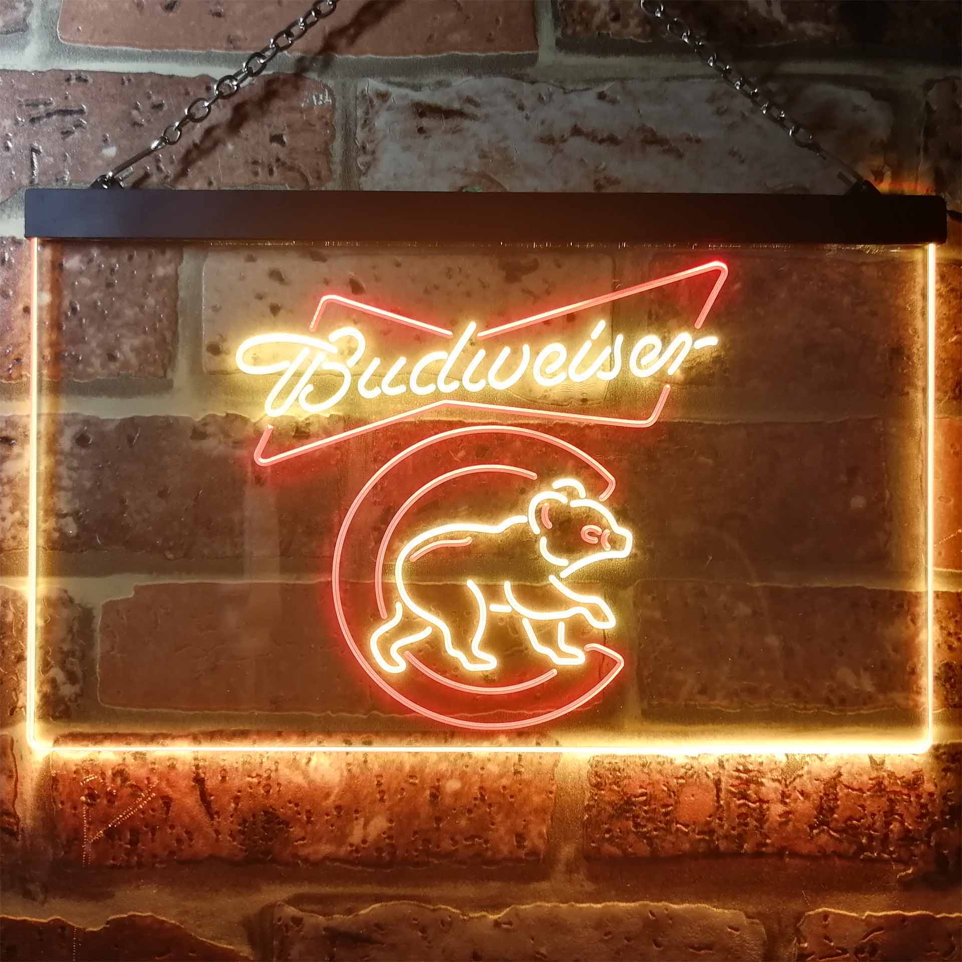 Chicago Bears Budweiser Neon-Like LED Light Sign