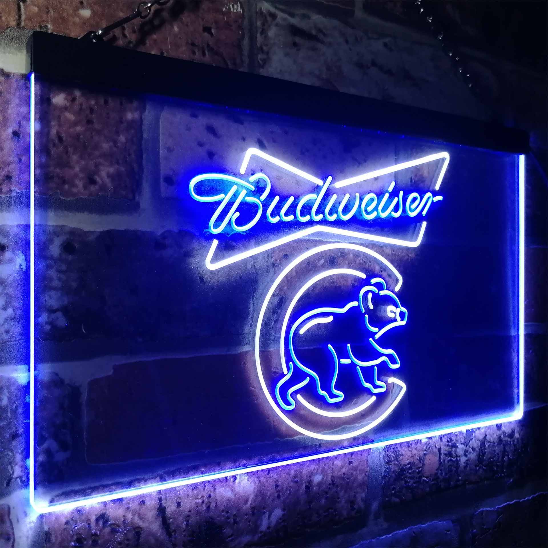 Chicago Bears Budweiser Neon-Like LED Light Sign