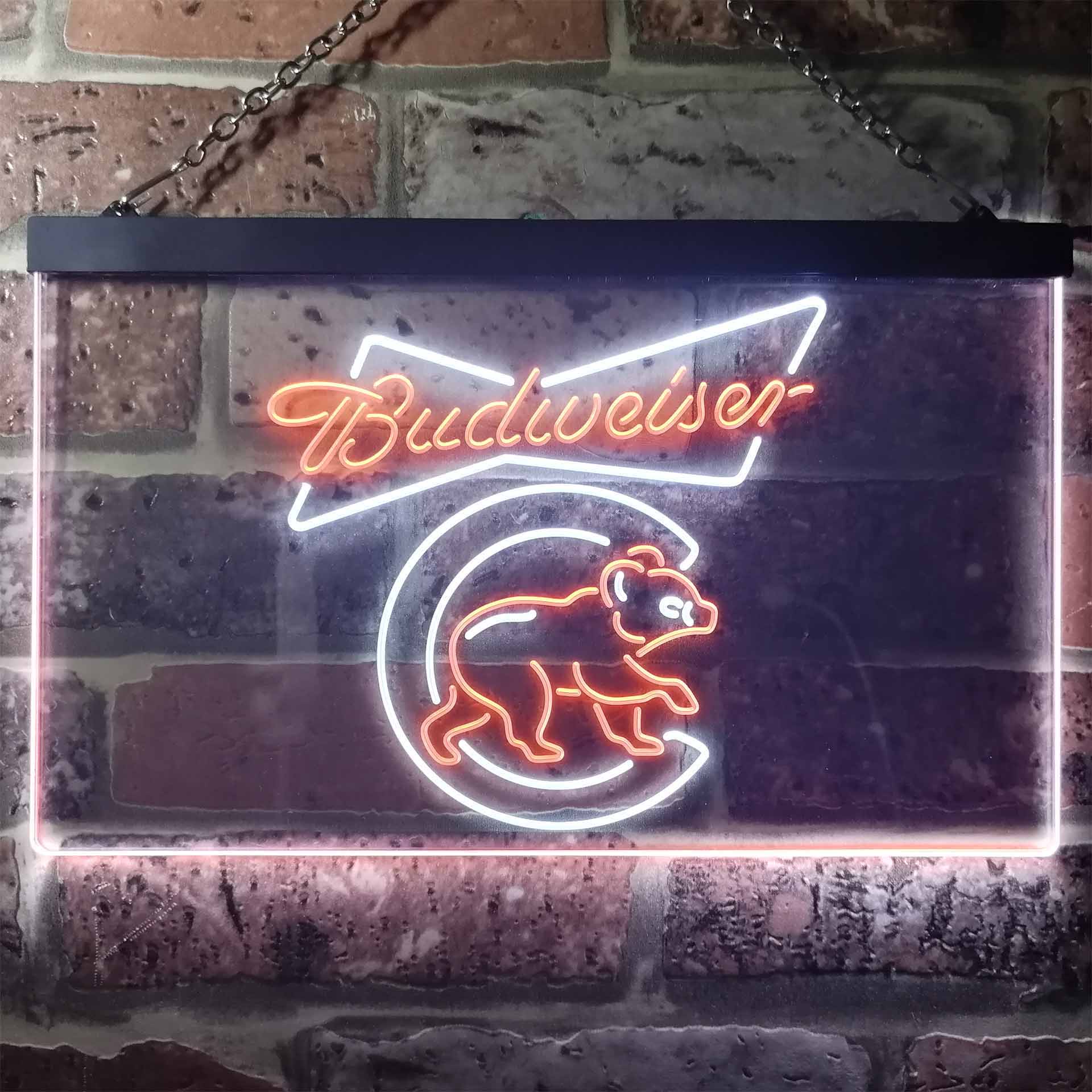 Chicago Bears Budweiser Neon-Like LED Light Sign