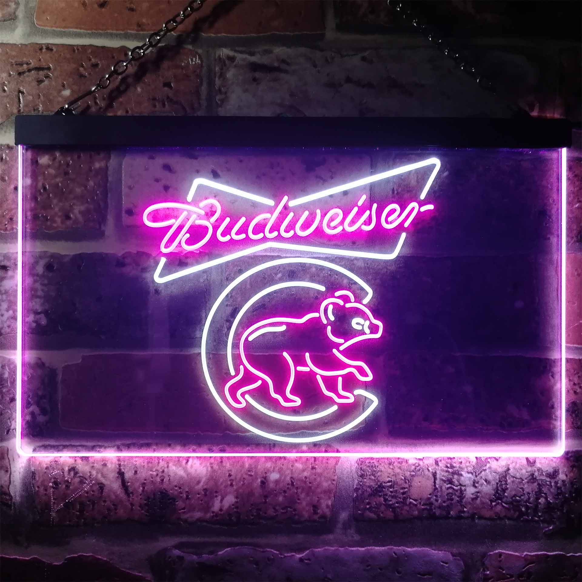 Chicago Bears Budweiser Neon-Like LED Light Sign