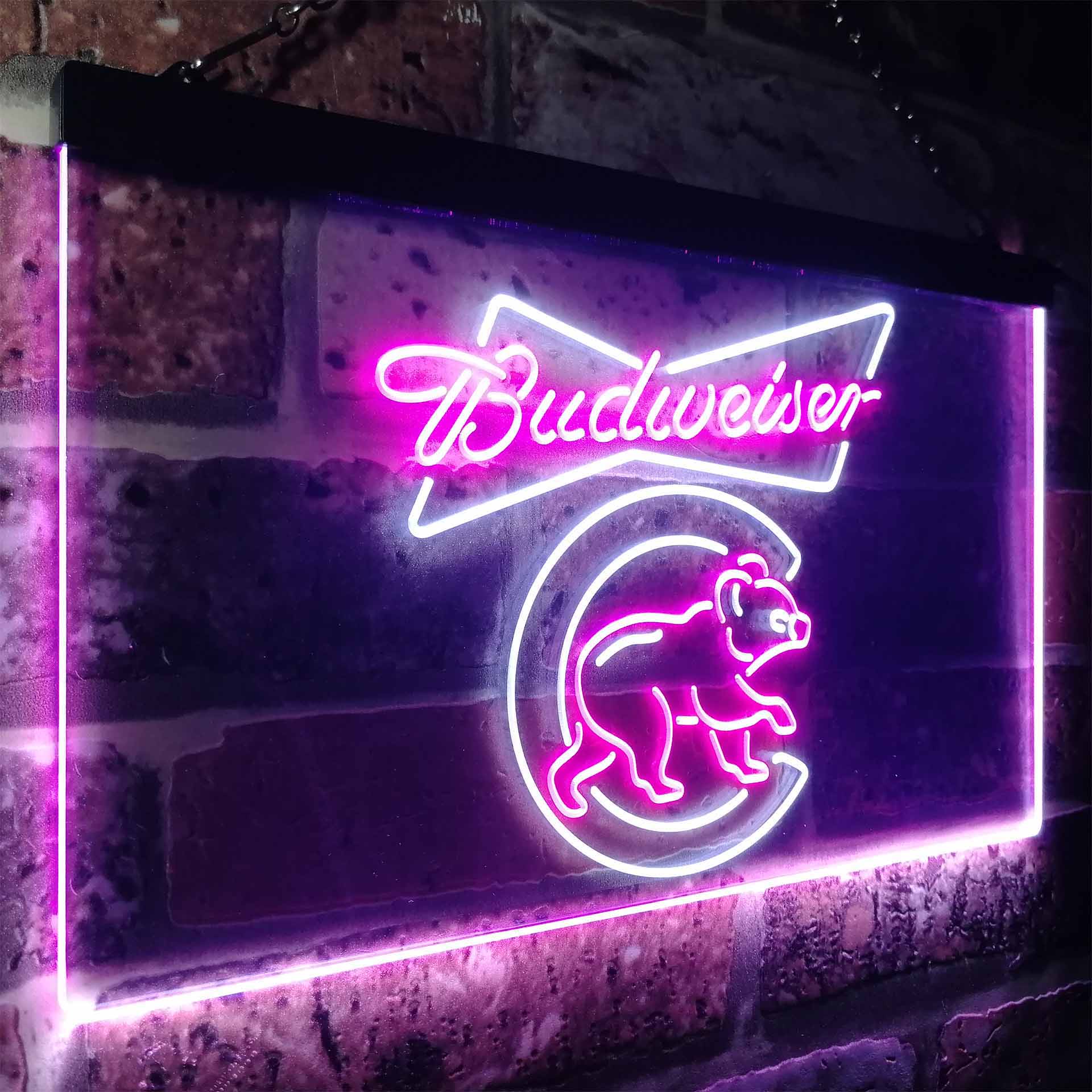 Chicago Bears Budweiser Neon-Like LED Light Sign