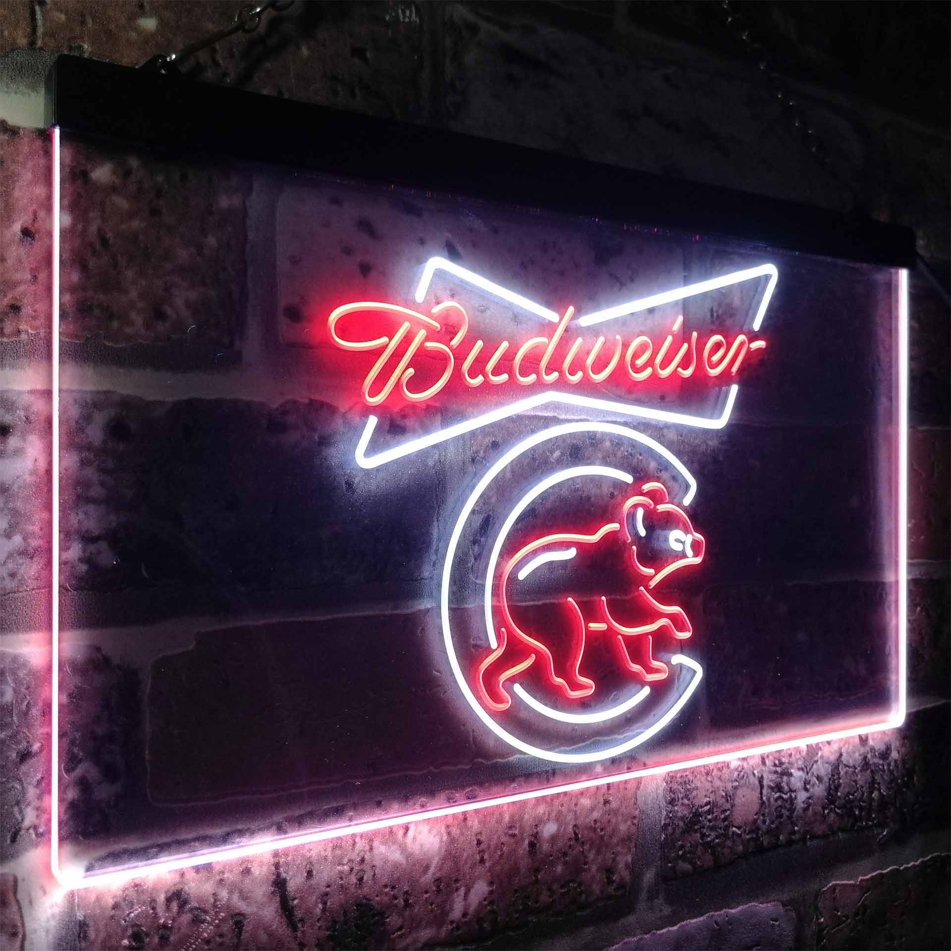 Chicago Bears Budweiser Neon-Like LED Light Sign