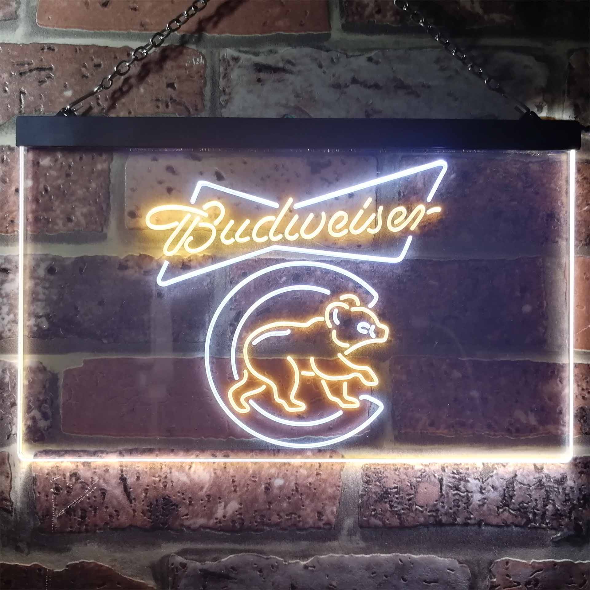 Chicago Bears Budweiser Neon-Like LED Light Sign