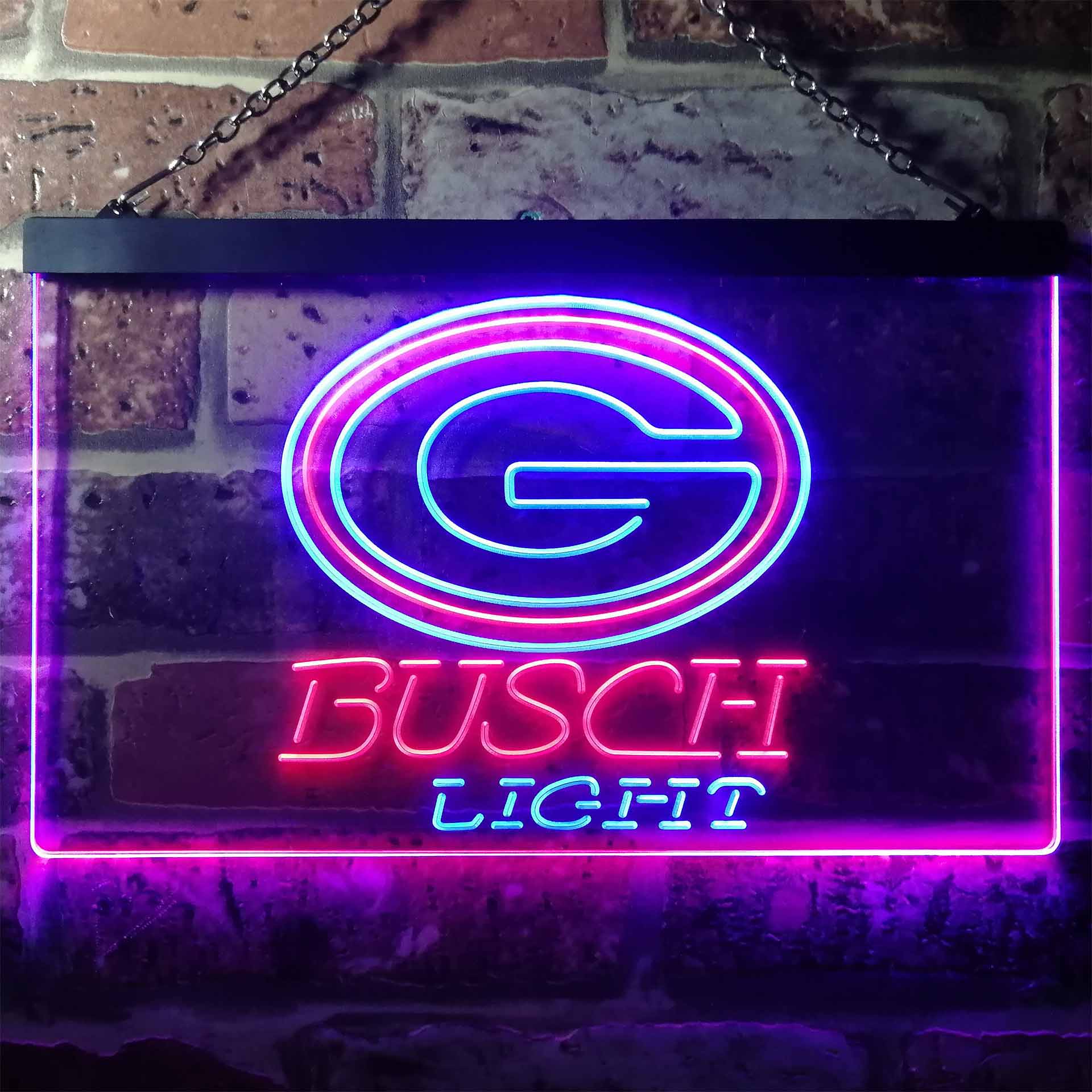 Green Bay Packers Busch Light Neon-Like Led Light Sign