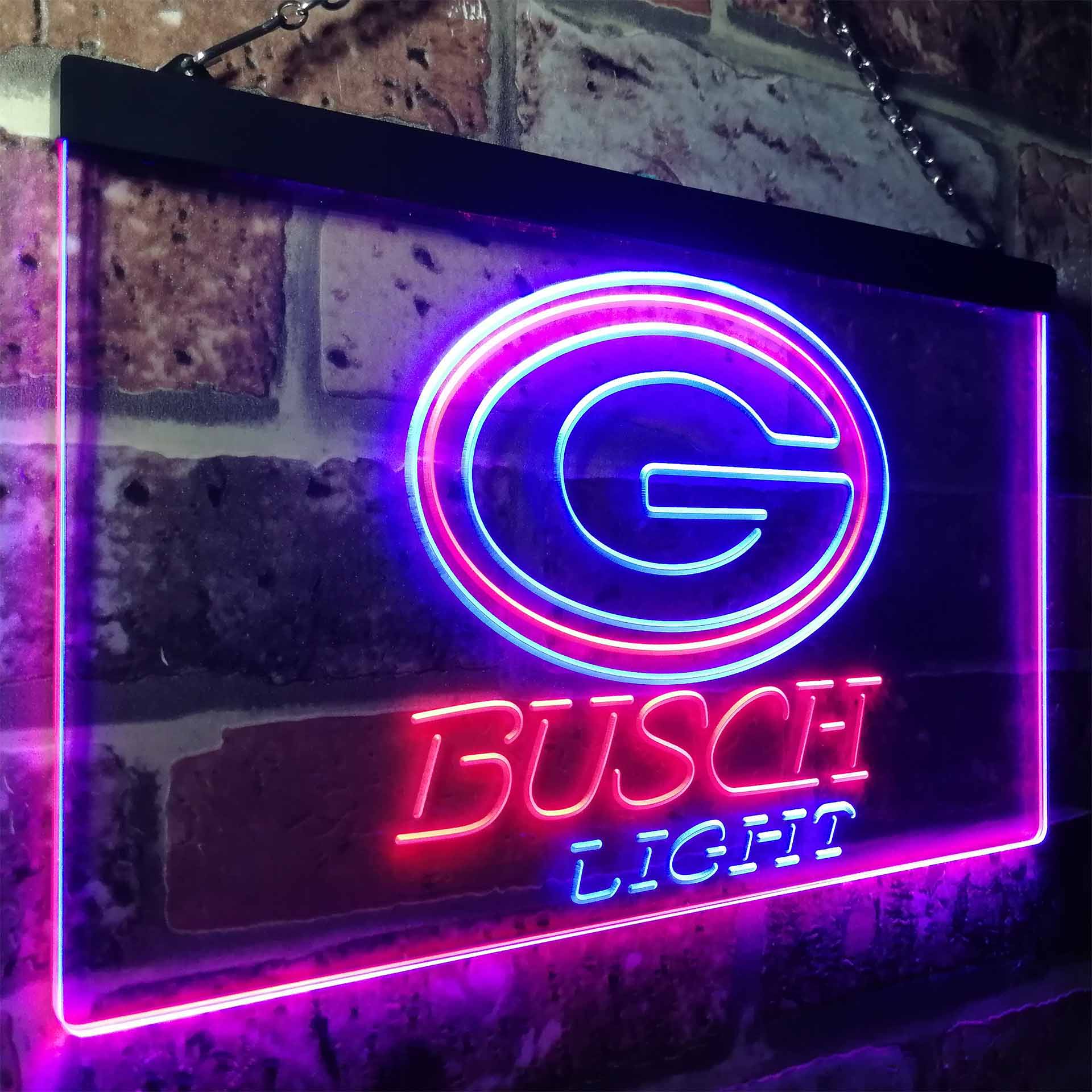 Green Bay Packers Busch Light Neon-Like Led Light Sign