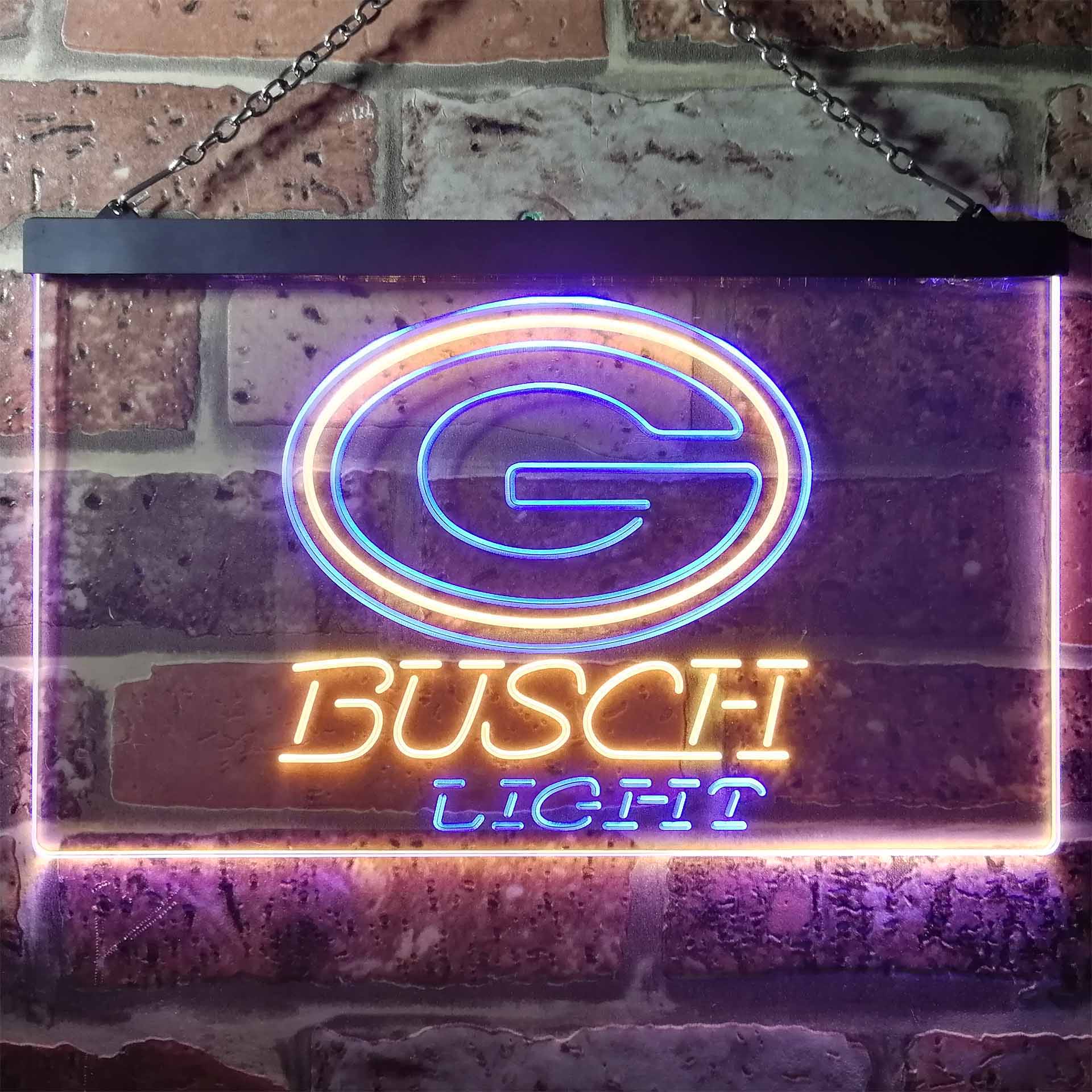 Green Bay Packers Busch Light Neon-Like Led Light Sign