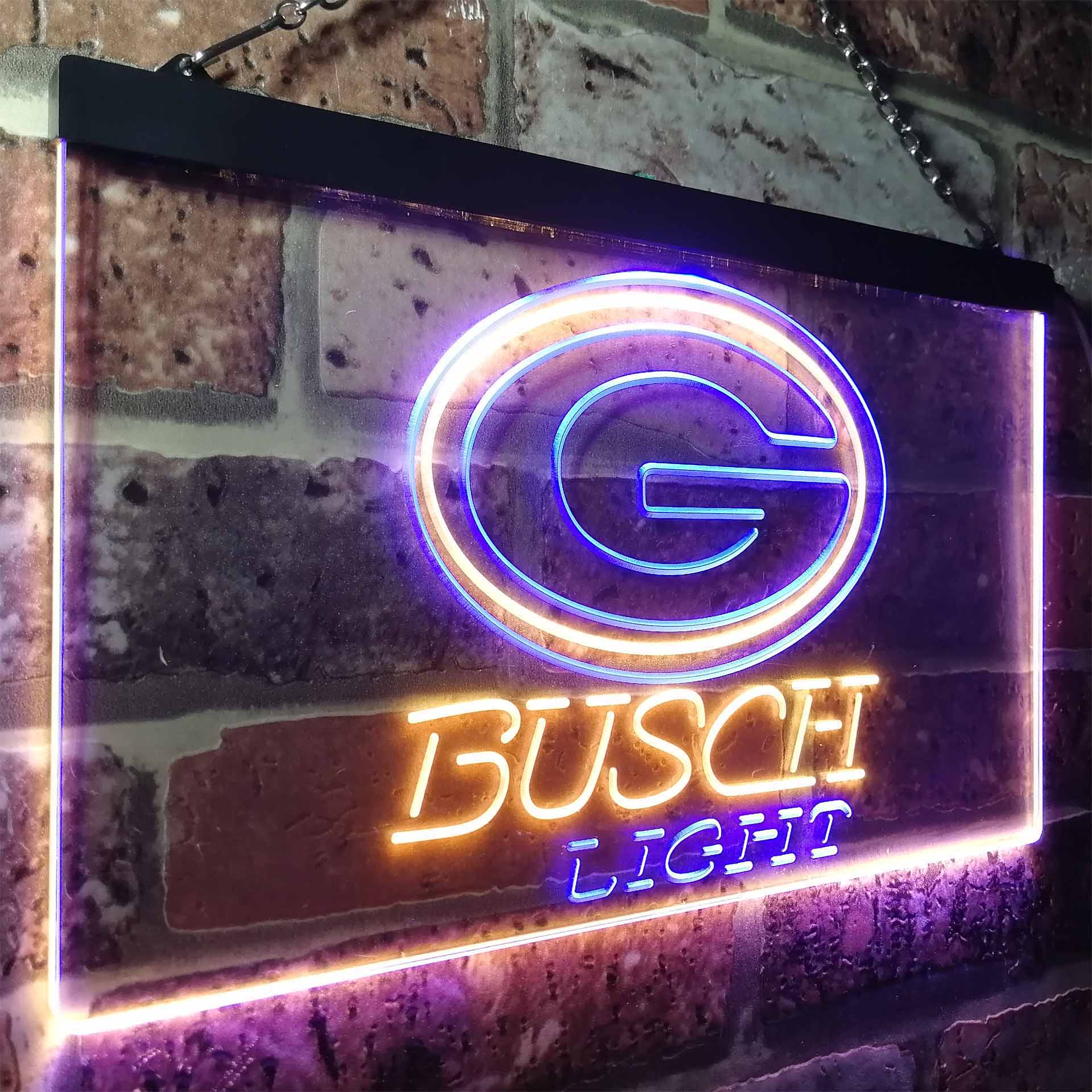 Green Bay Packers Busch Light Neon-Like Led Light Sign