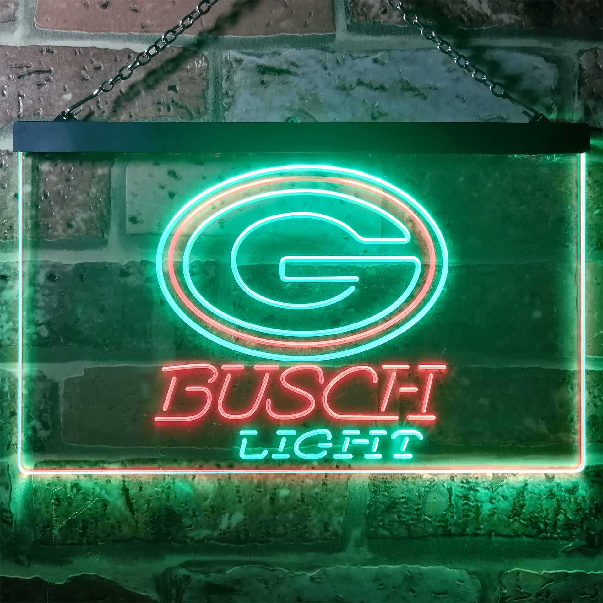 Green Bay Packers Busch Light Neon-Like Led Light Sign