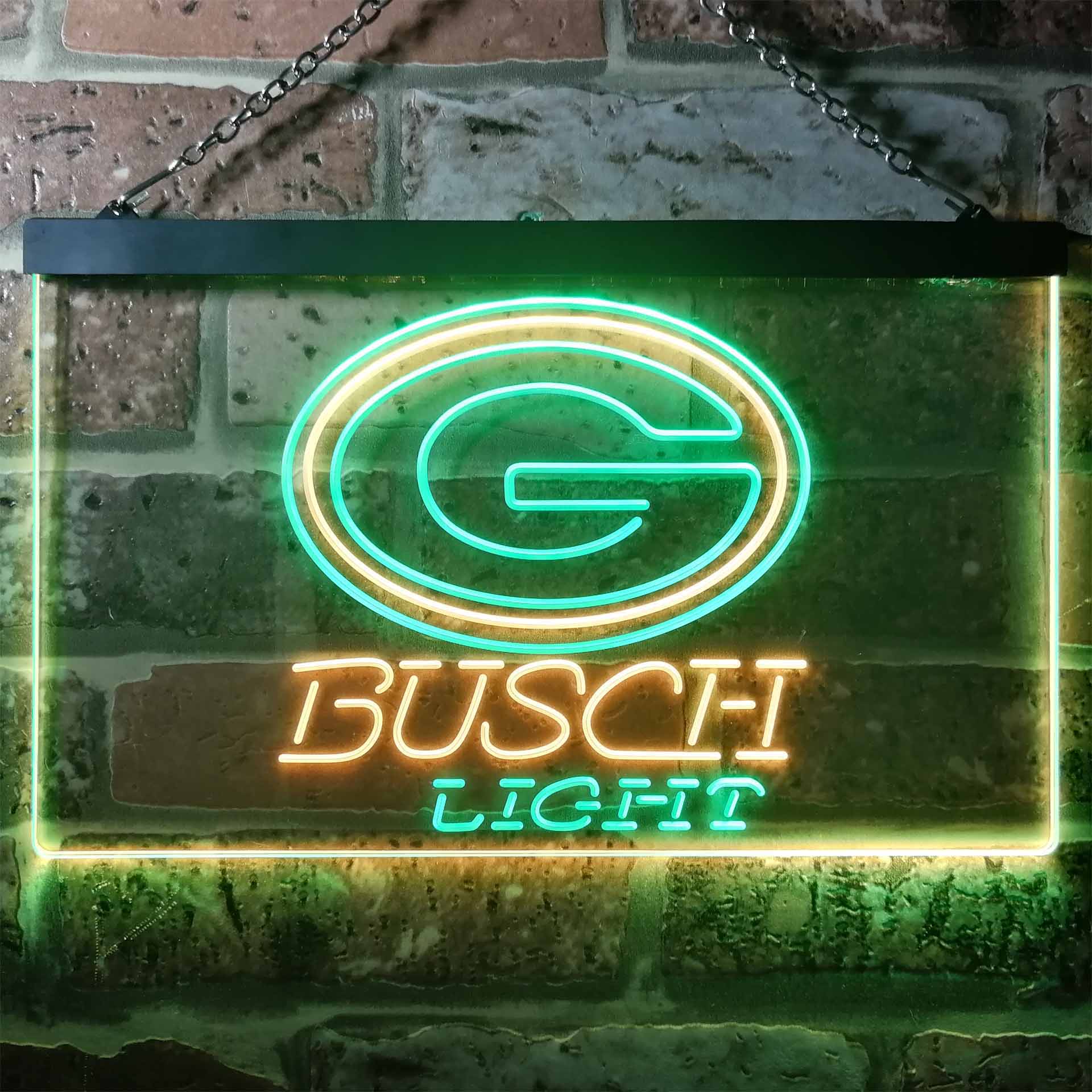 Green Bay Packers Busch Light Neon-Like Led Light Sign