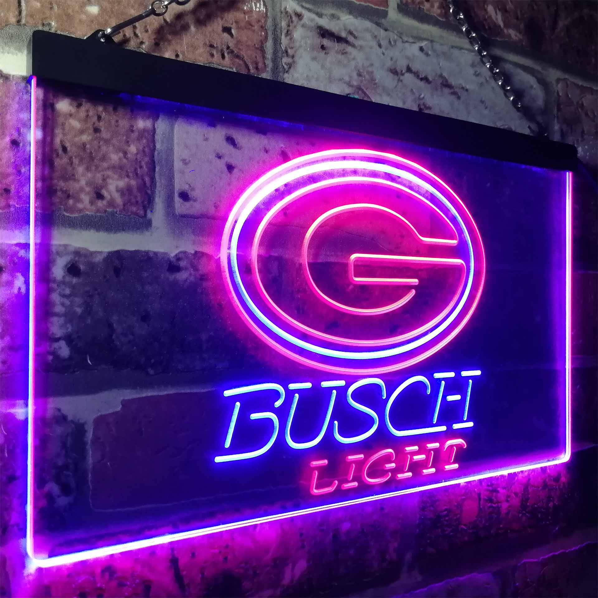 Green Bay Packers Busch Light Neon-Like Led Light Sign