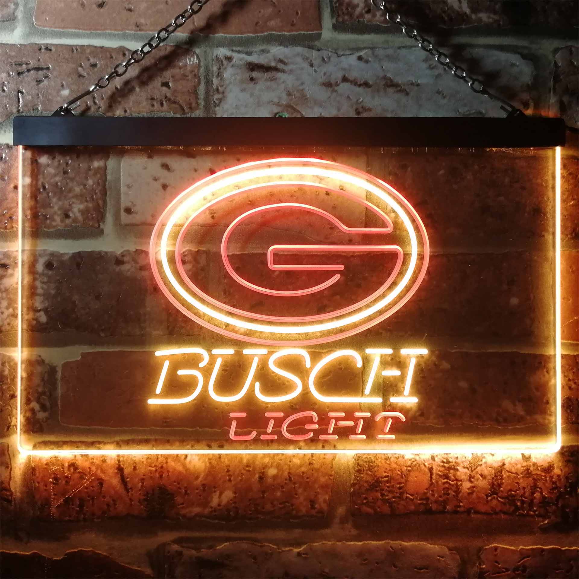 Green Bay Packers Busch Light Neon-Like LED Sign