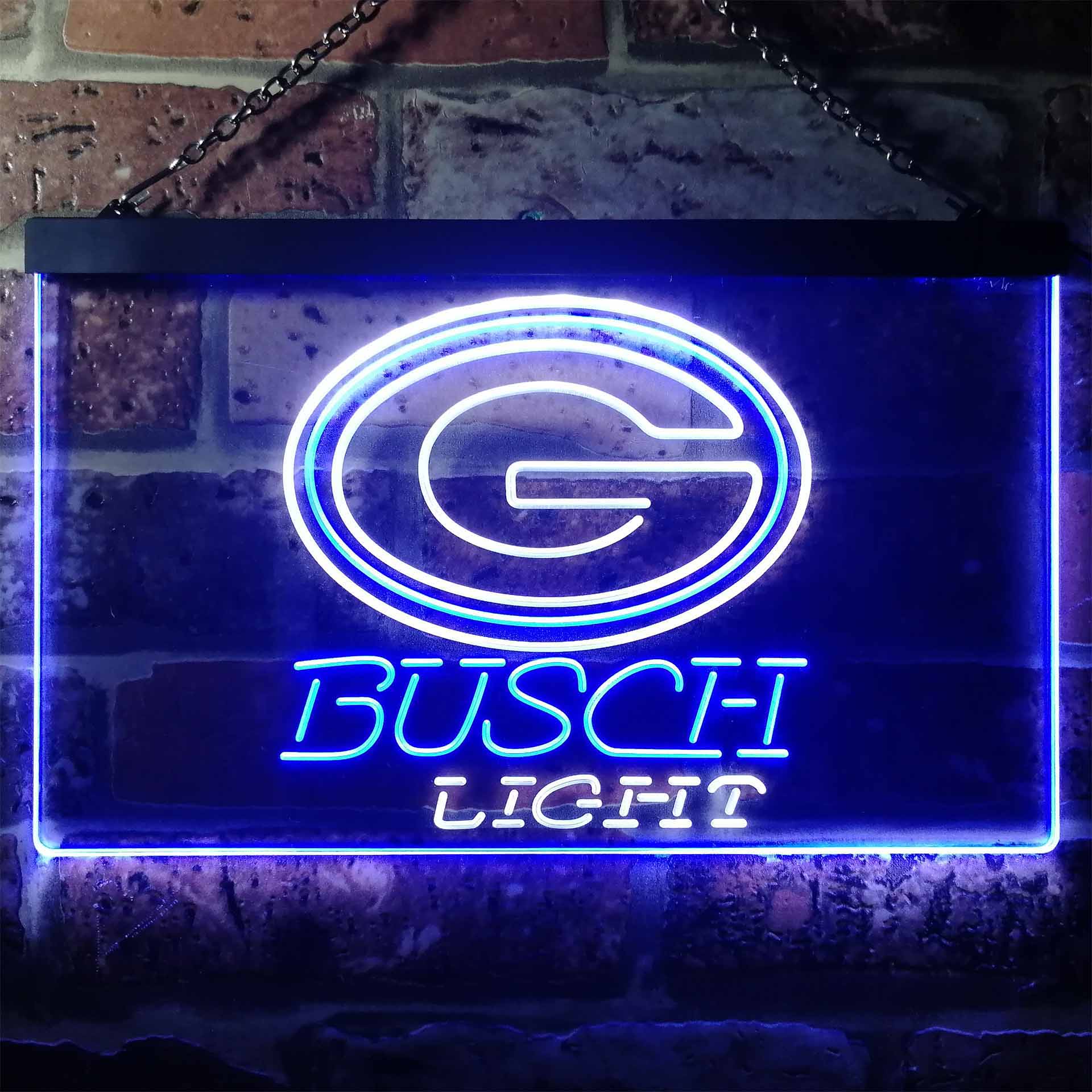 Green Bay Packers Busch Light Neon-Like Led Light Sign