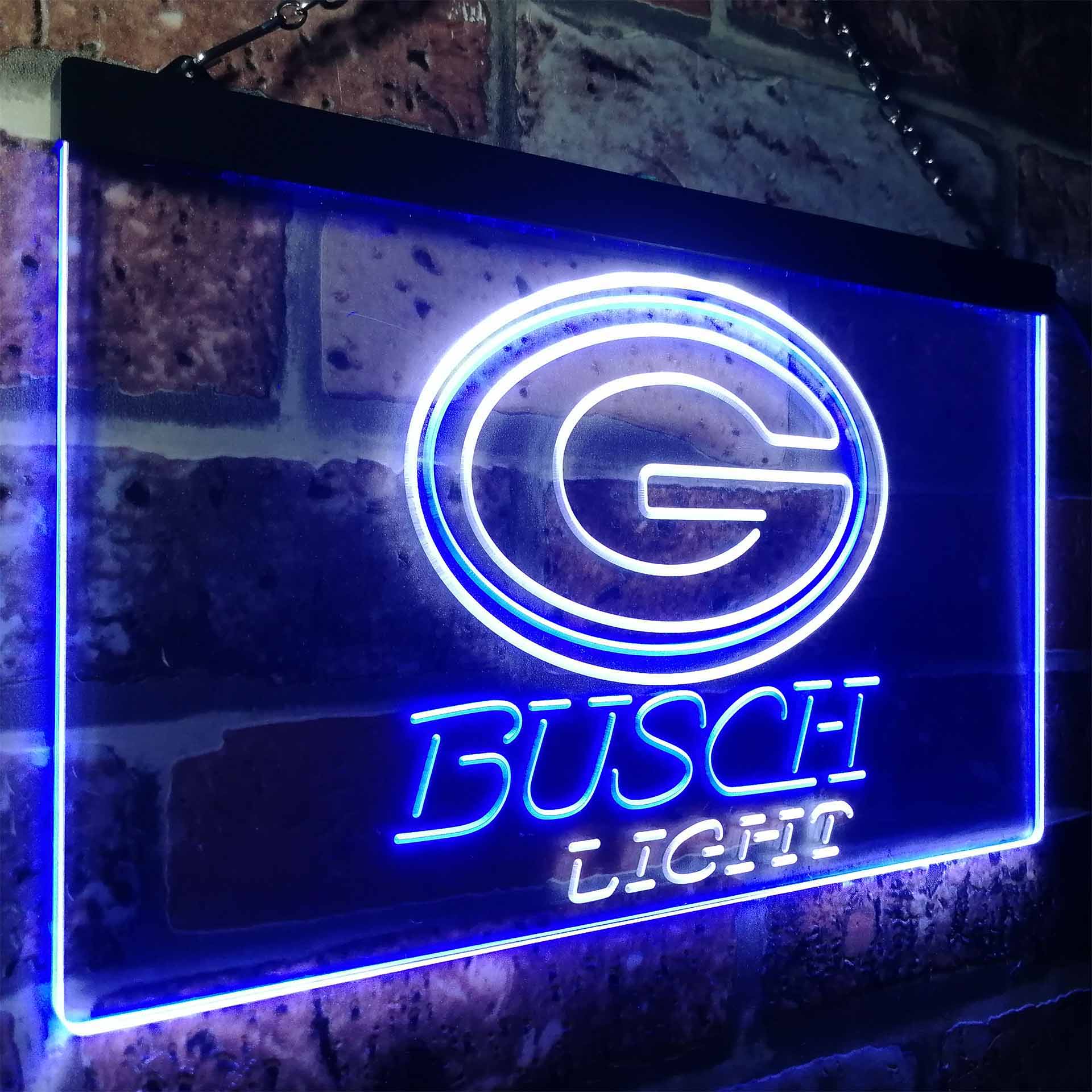 Green Bay Packers Busch Light Neon-Like Led Light Sign