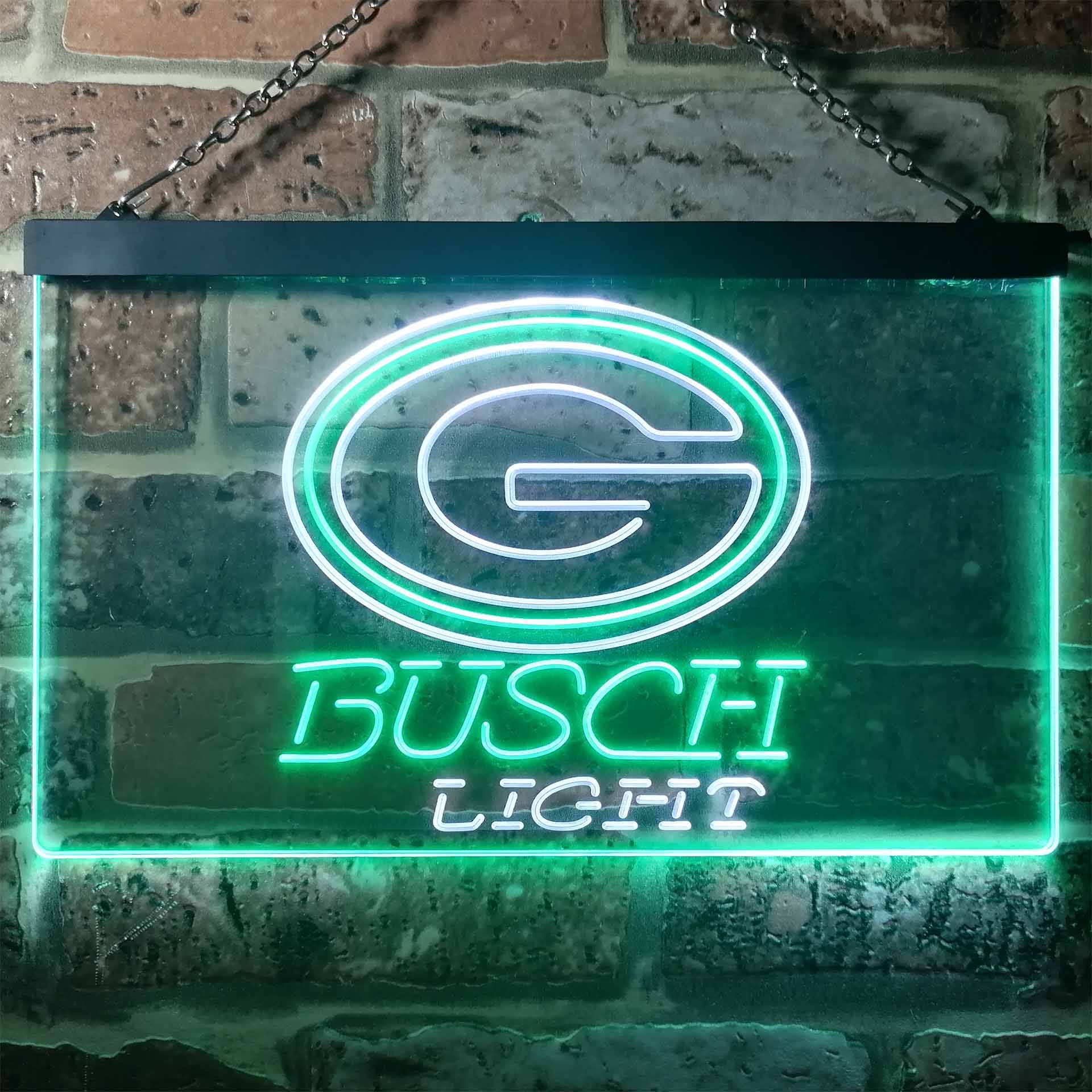 Green Bay Packers Busch Light Neon-Like Led Light Sign