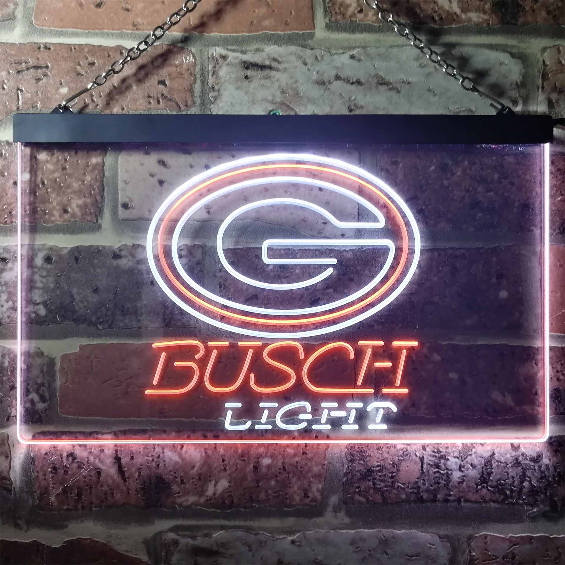 Green Bay Packers Busch Light Neon-Like Led Light Sign