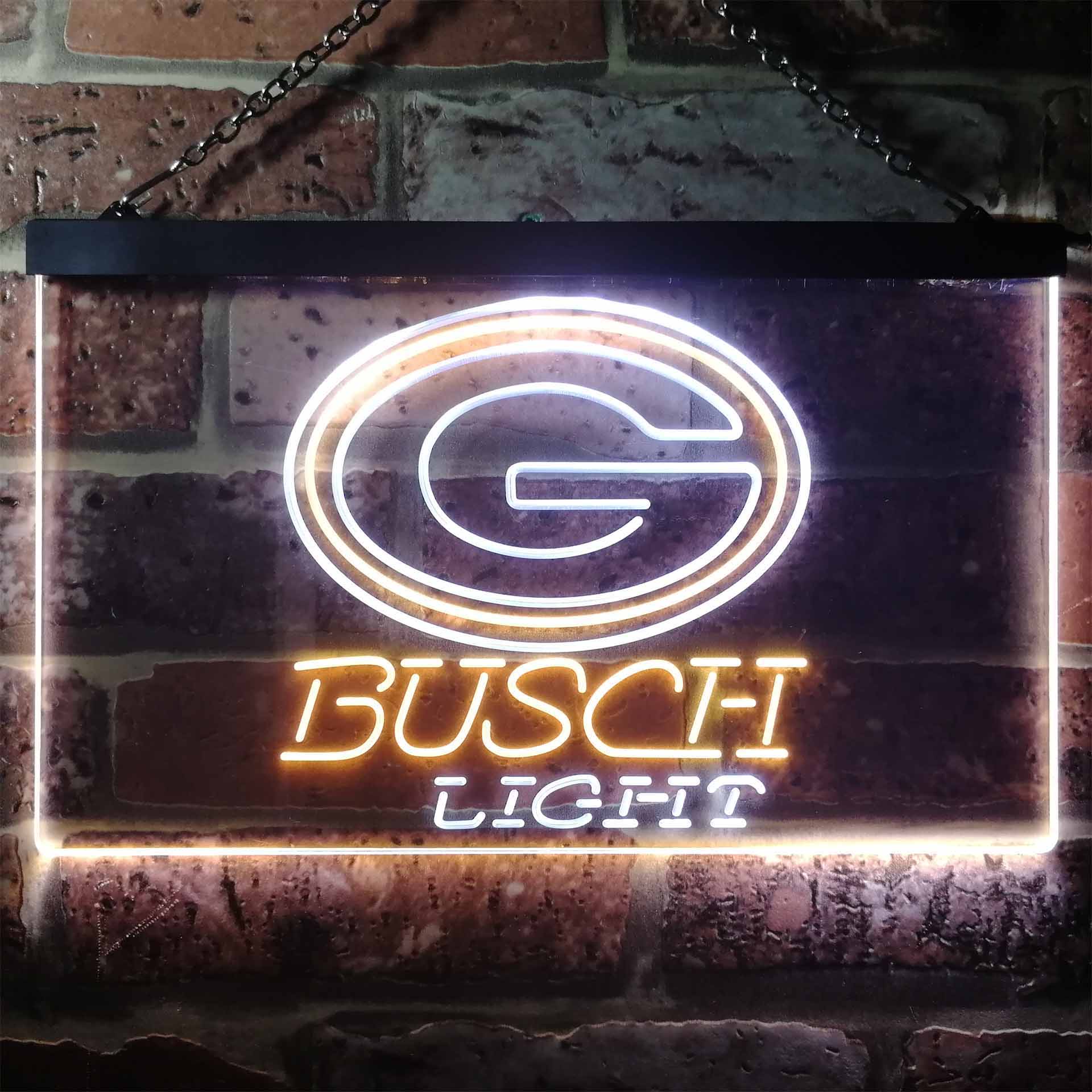 Green Bay Packers Busch Light Neon-Like Led Light Sign