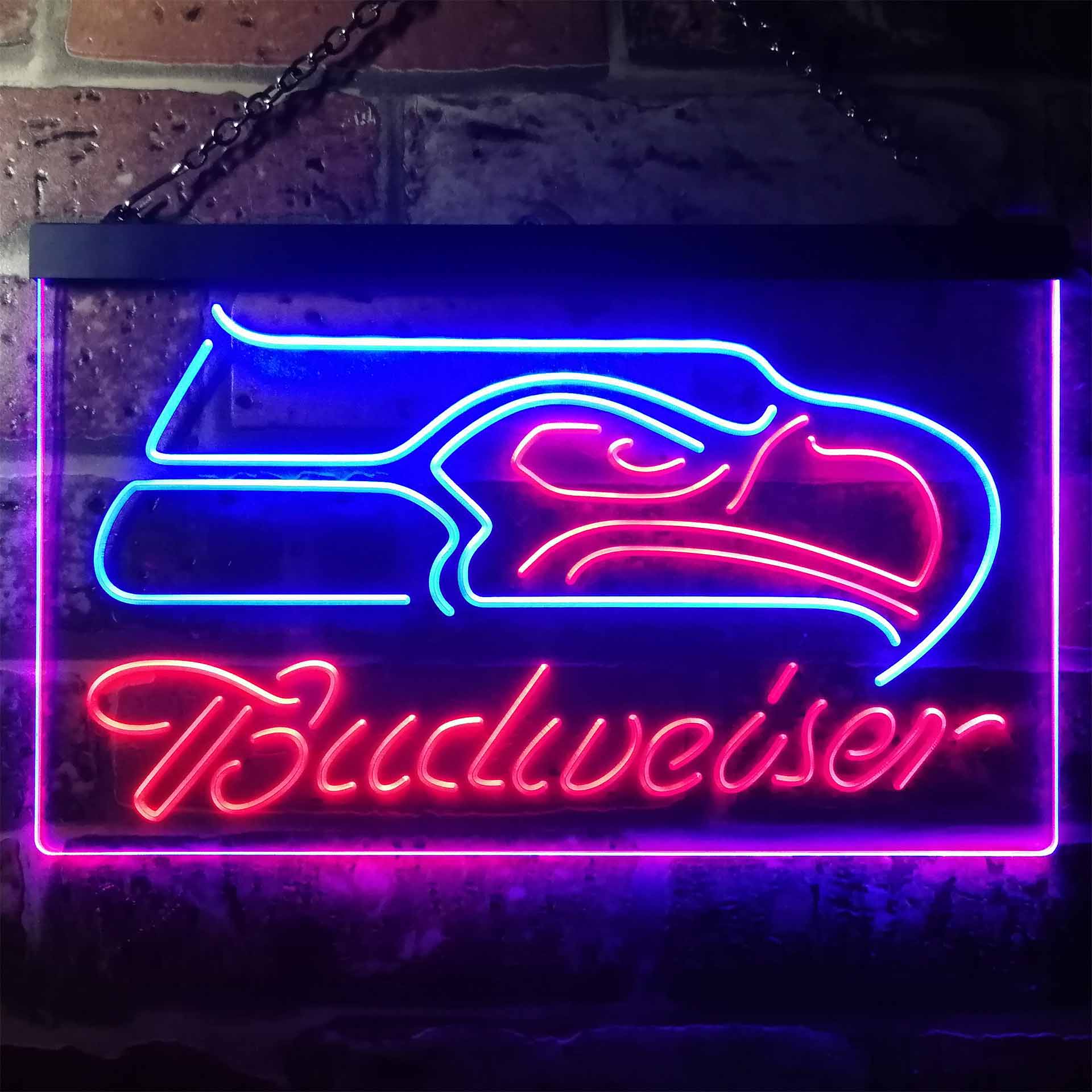 Seattle Seahawks Budweiser Neon-Like LED Light Sign