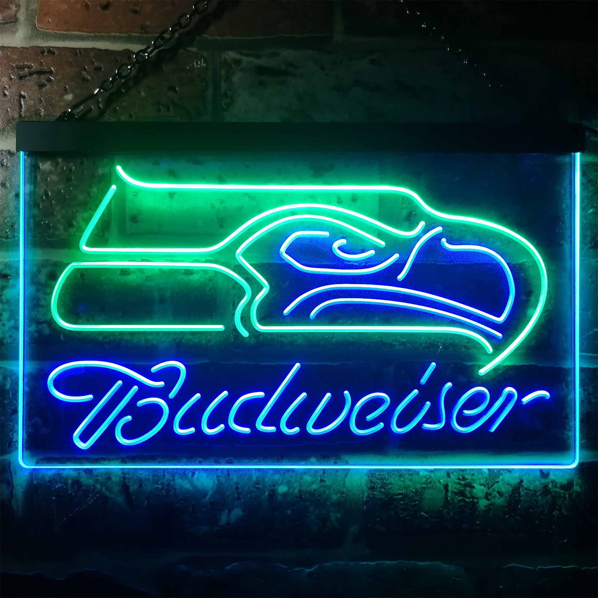 Seattle Seahawks Budweiser Neon-Like LED Light Sign