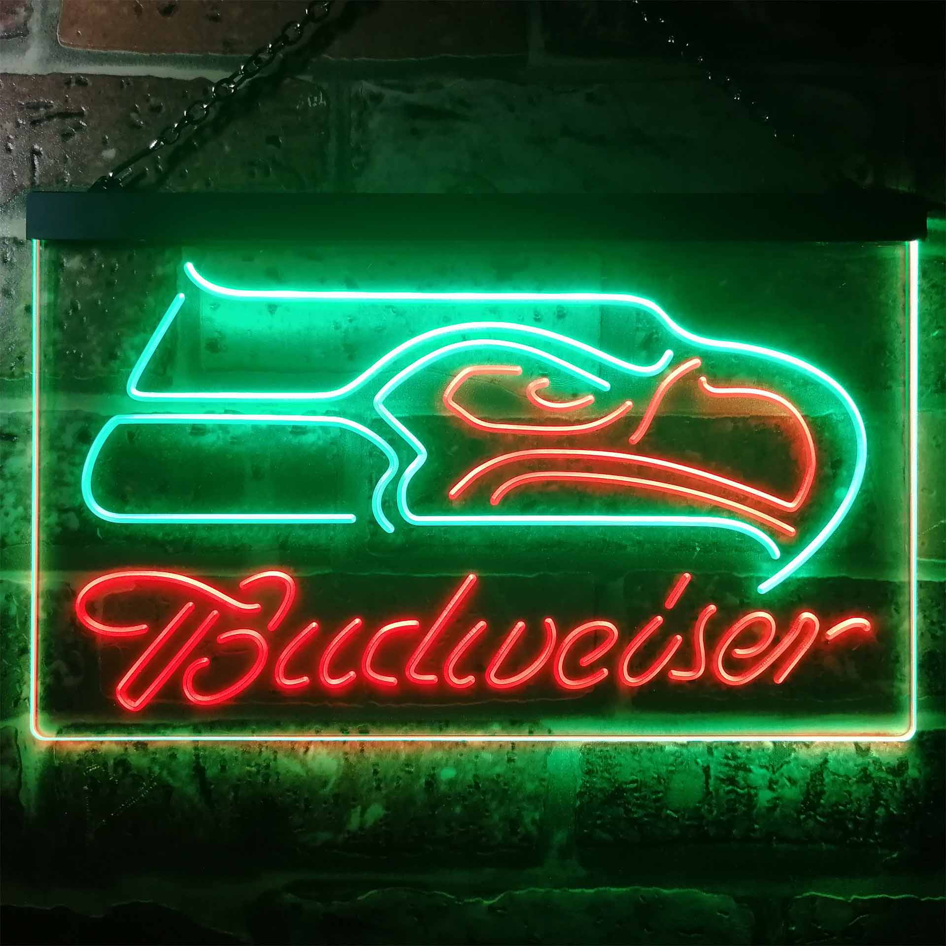 Seattle Seahawks Budweiser Neon-Like LED Light Sign