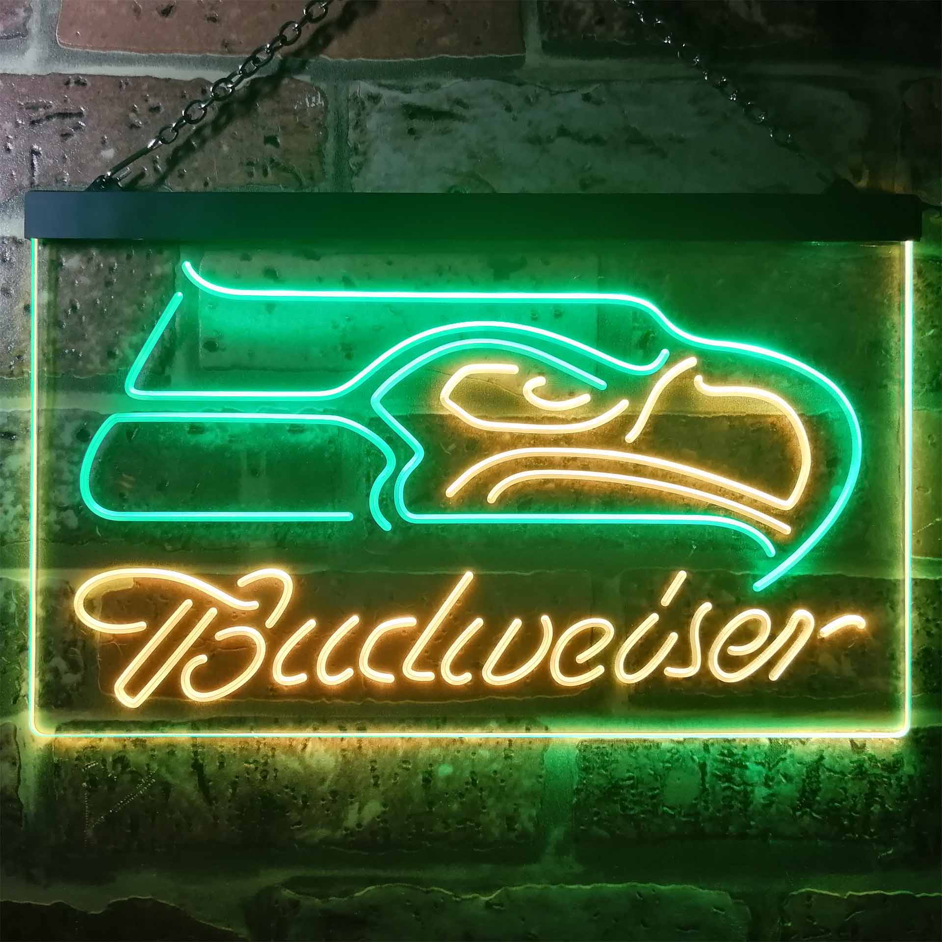 Seattle Seahawks Budweiser Neon-Like LED Light Sign