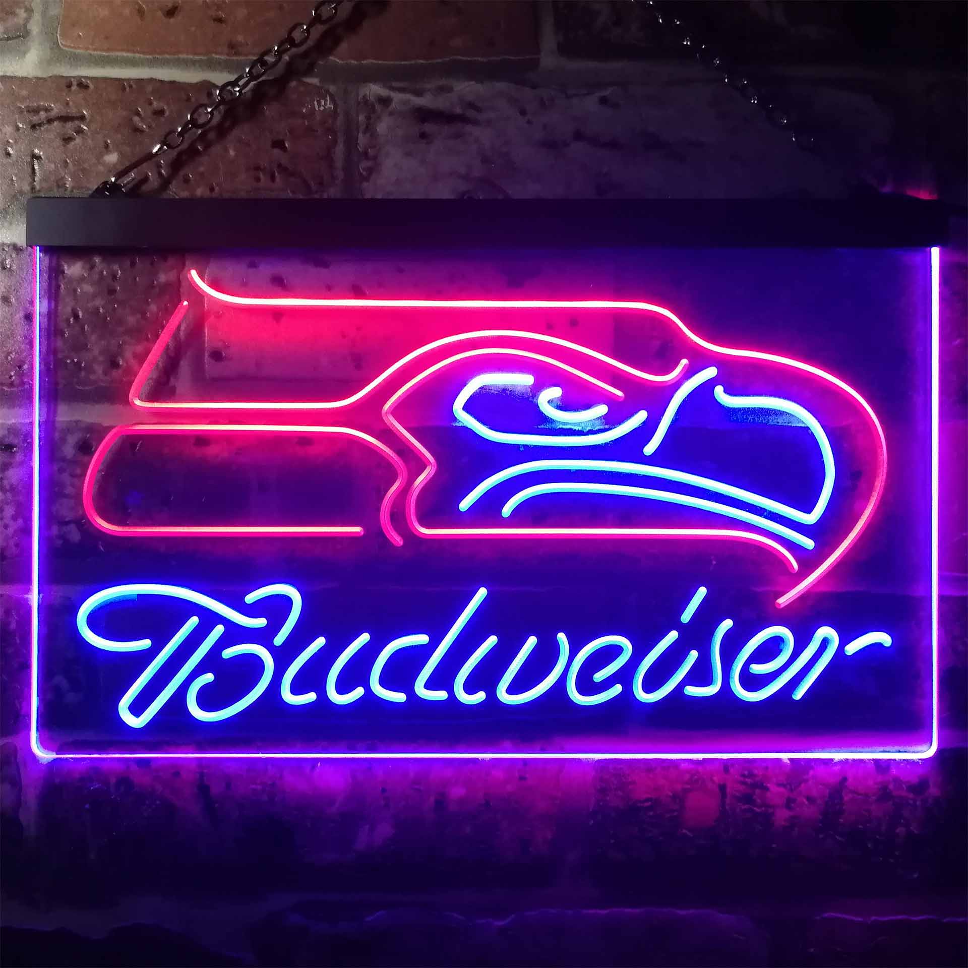 Seattle Seahawks Budweiser Neon-Like LED Light Sign