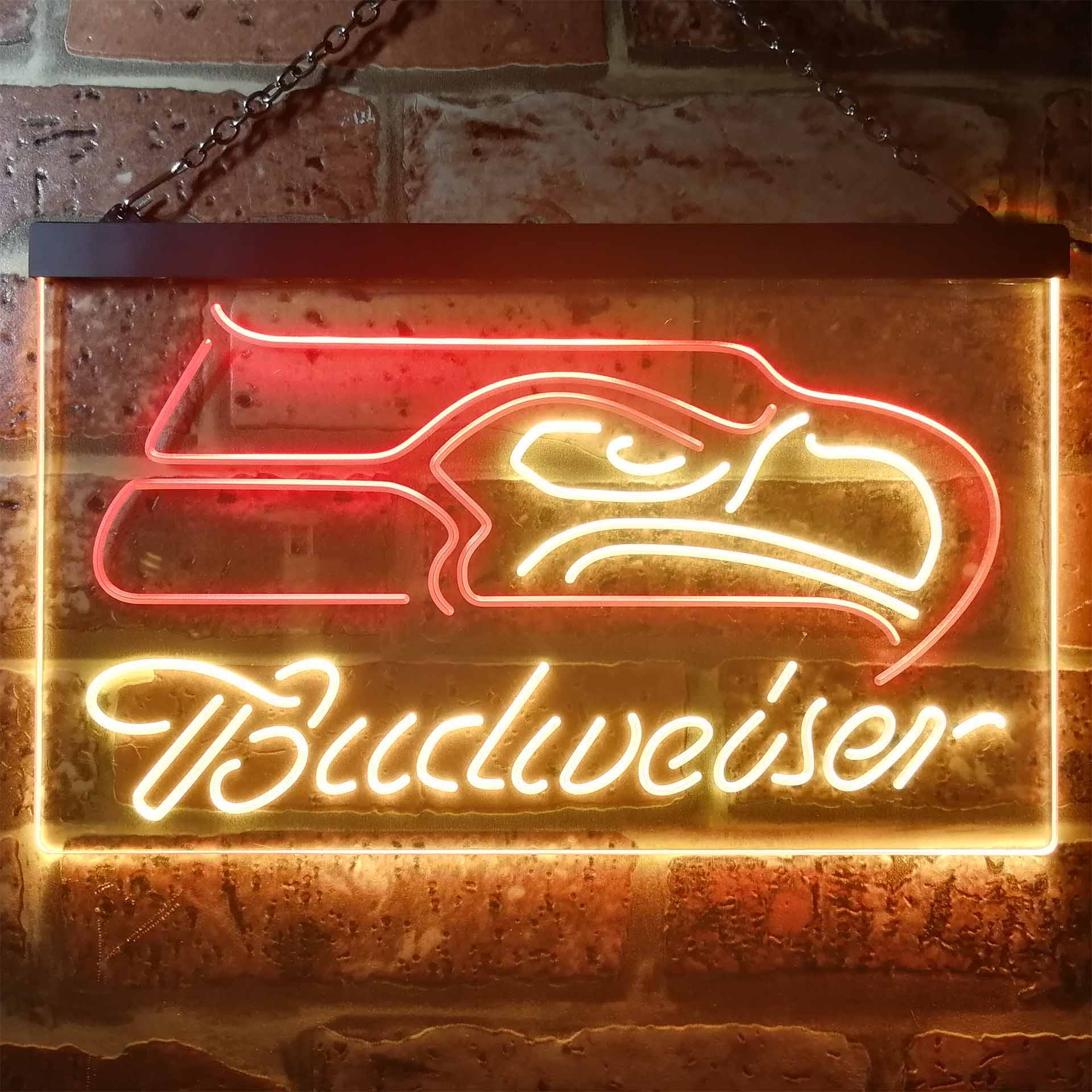 Seattle Seahawks Budweiser Neon-Like LED Light Sign