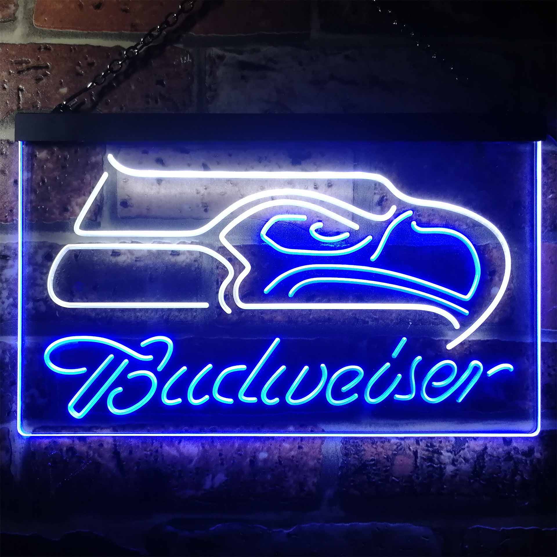 Seattle Seahawks Budweiser Neon-Like LED Light Sign