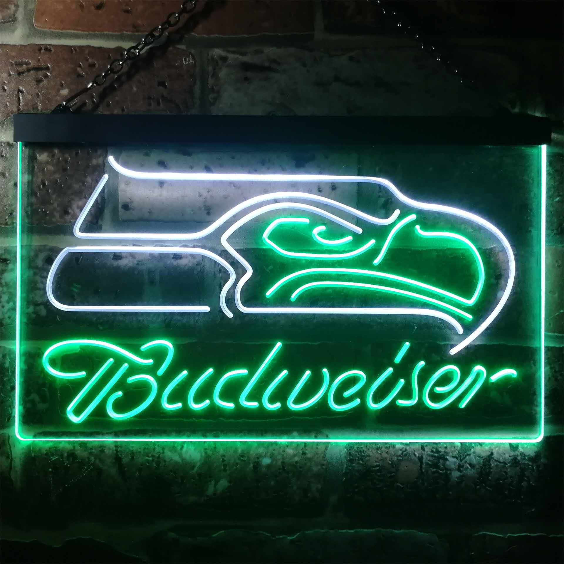 Seattle Seahawks Budweiser Neon-Like LED Light Sign