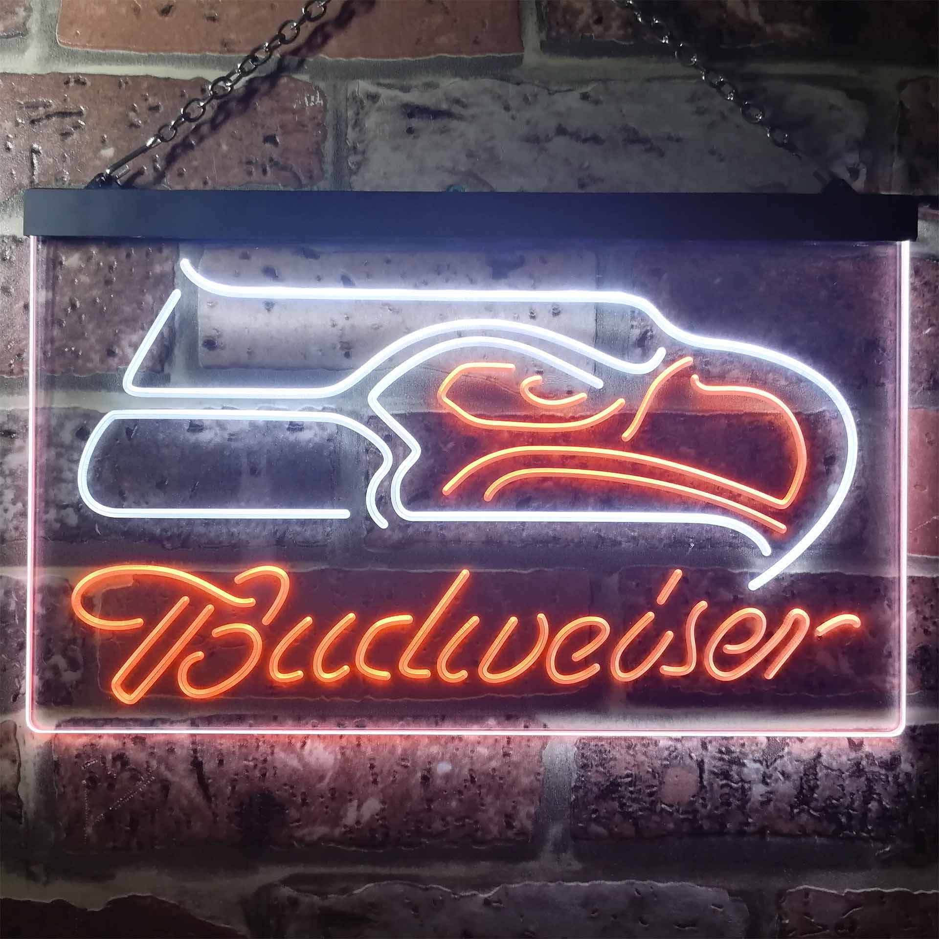 Seattle Seahawks Budweiser Neon-Like LED Light Sign