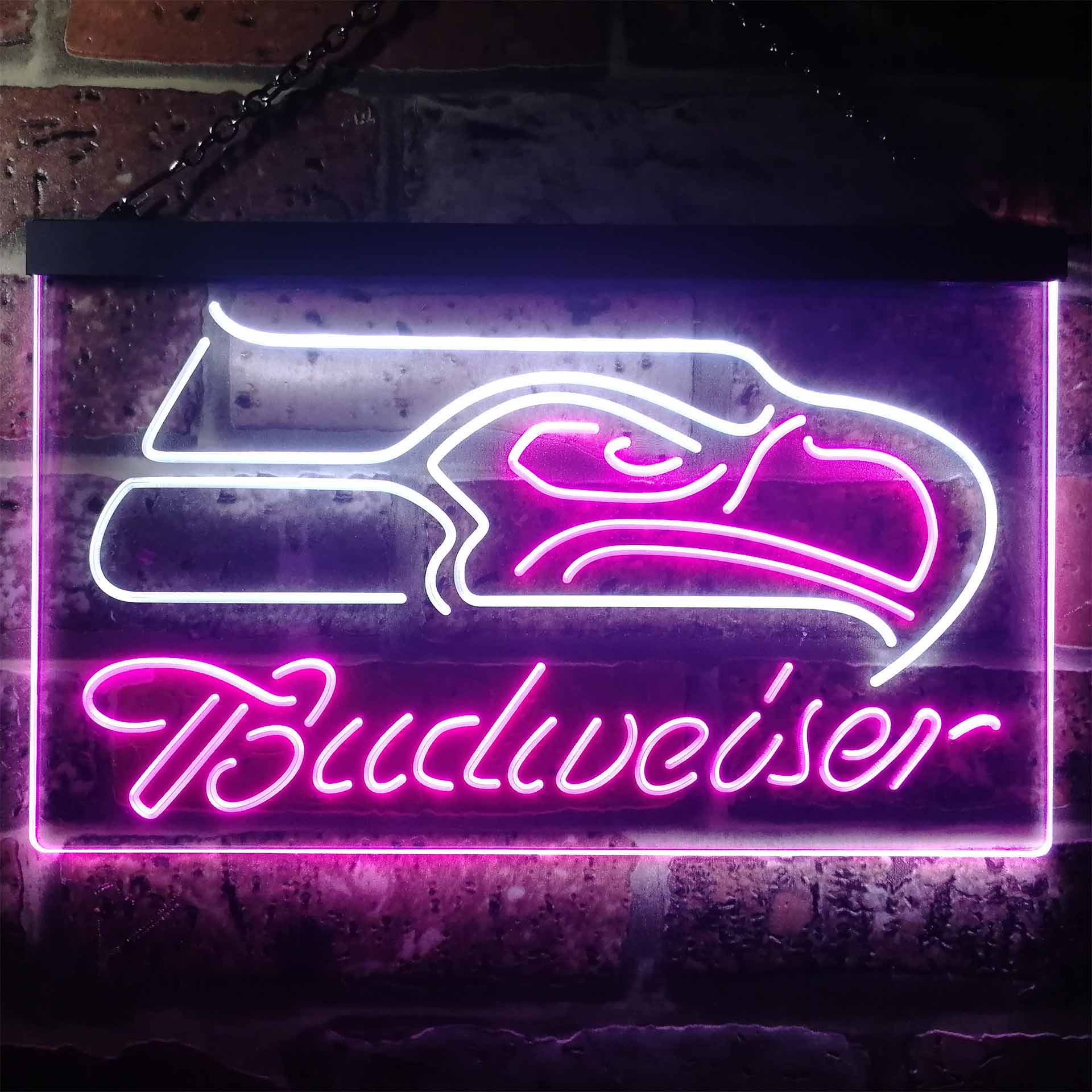 Seattle Seahawks Budweiser Neon-Like LED Light Sign