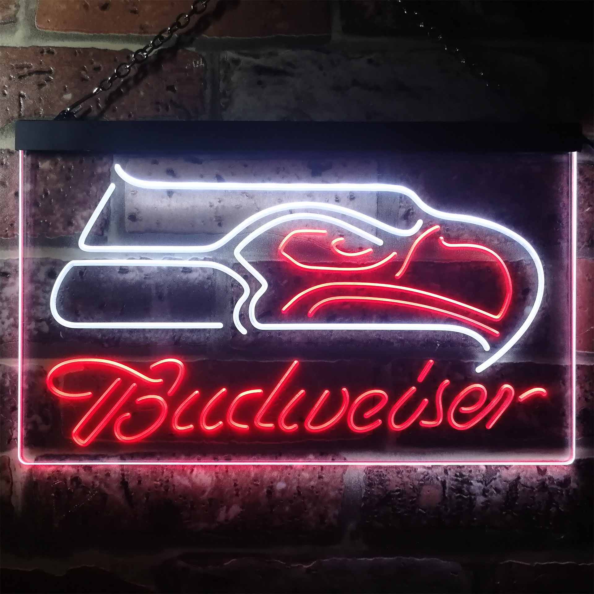 Seattle Seahawks Budweiser Neon-Like LED Light Sign