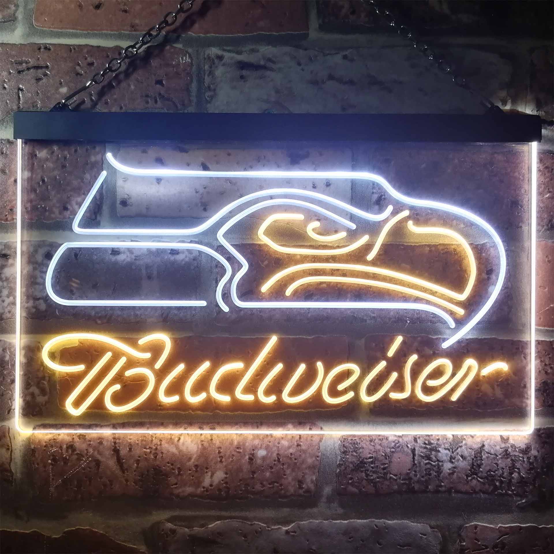 Seattle Seahawks Budweiser Neon-Like LED Light Sign