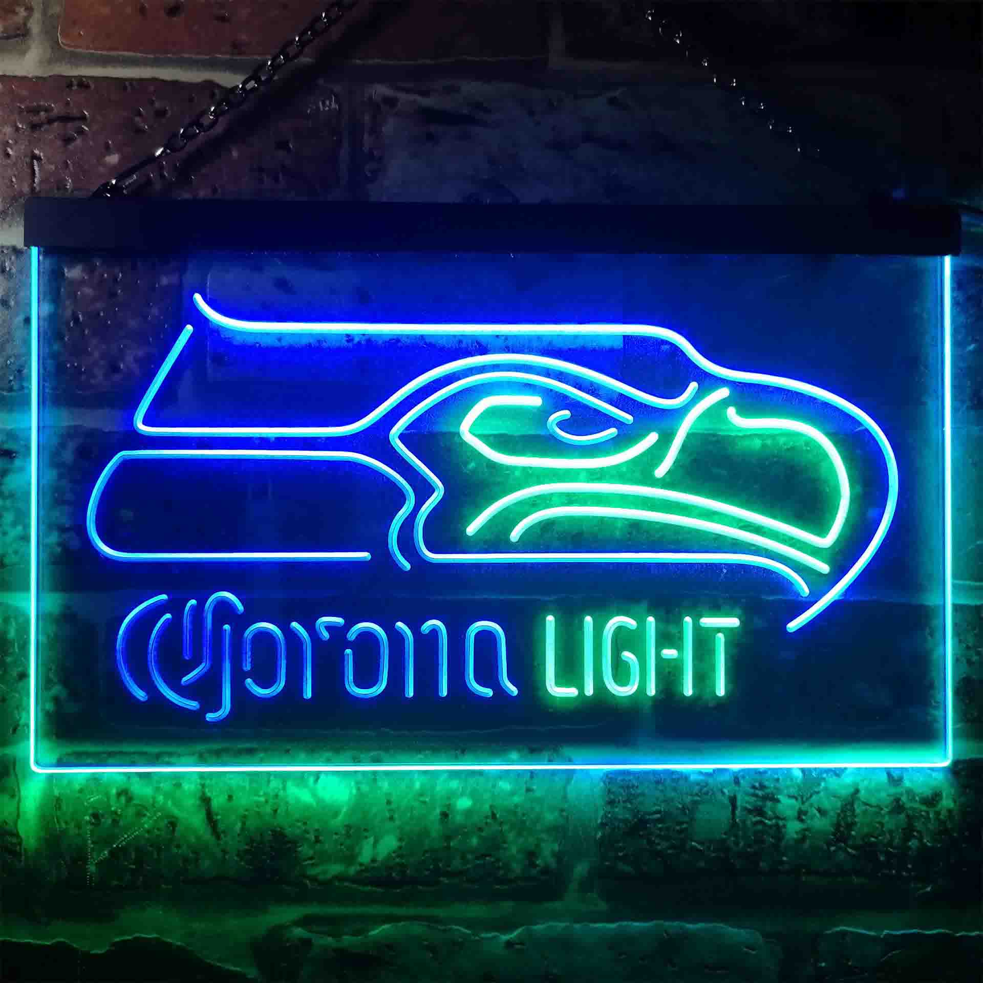 Seattle Seahawks Corona Light Neon-Like LED Light Sign