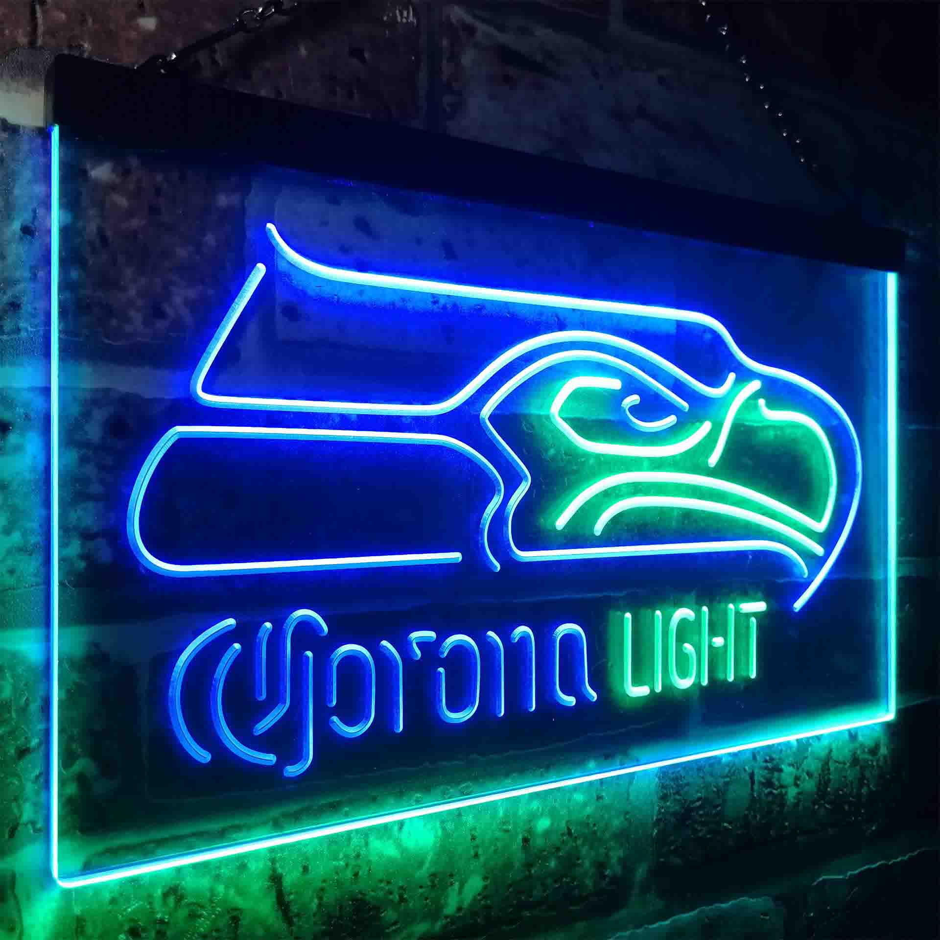 Seattle Seahawks Corona Light Neon-Like LED Light Sign