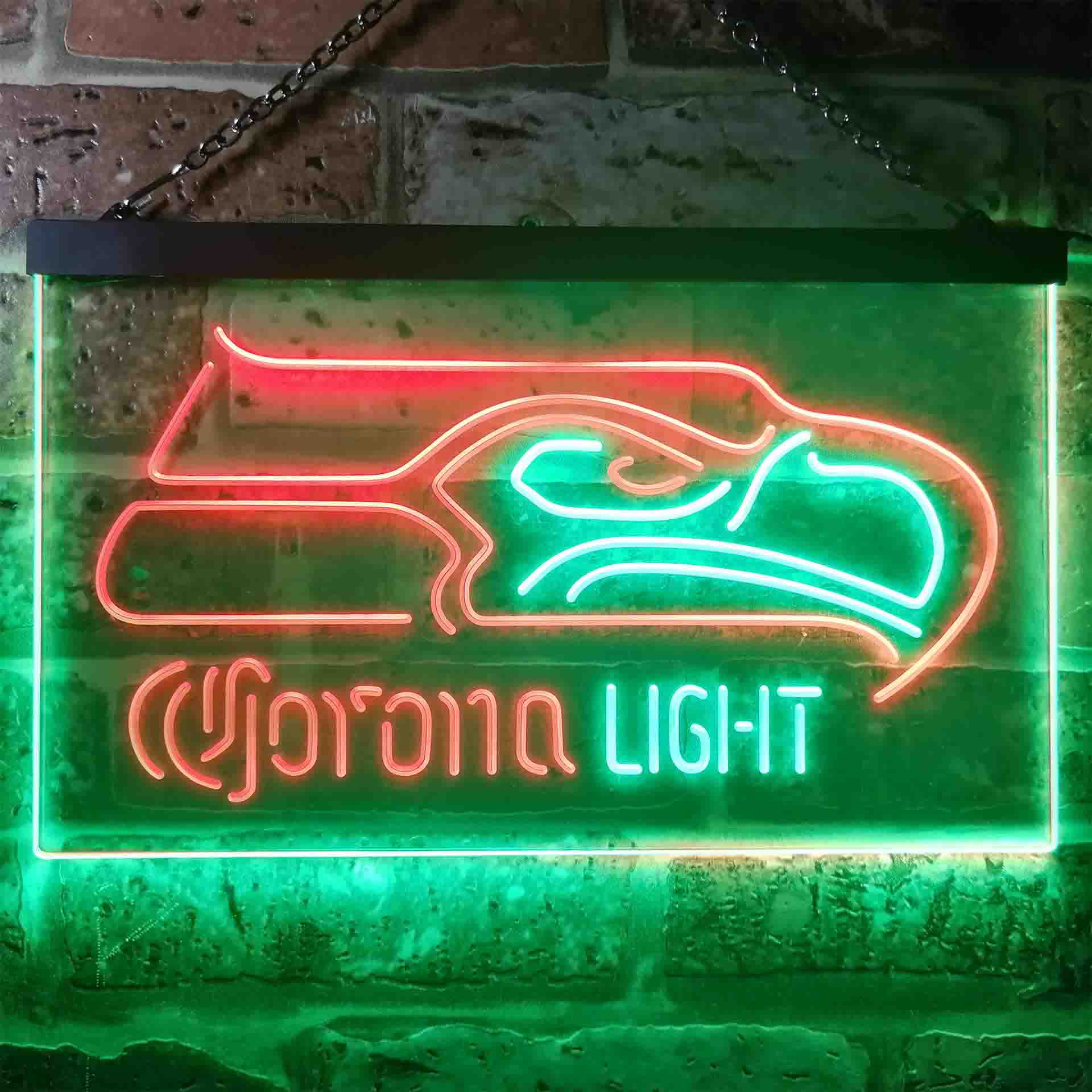 Seattle Seahawks Corona Light Neon-Like LED Light Sign