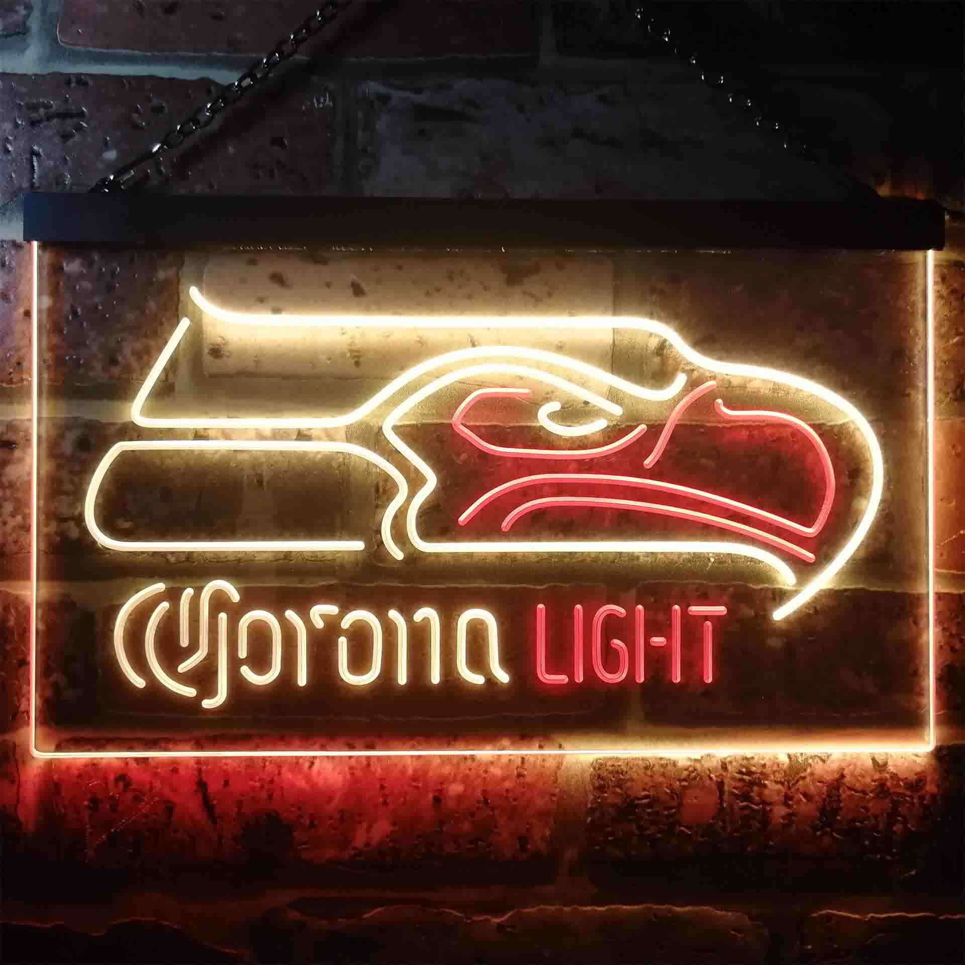 Seattle Seahawks Corona Light Neon-Like LED Light Sign