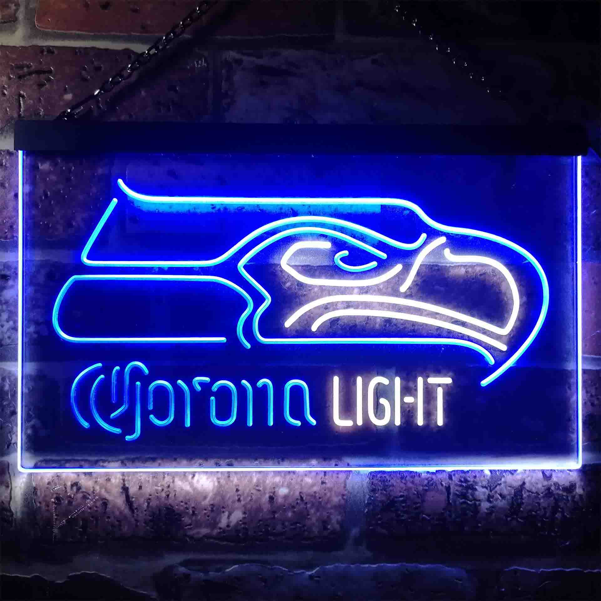 Seattle Seahawks Corona Light Neon-Like LED Light Sign