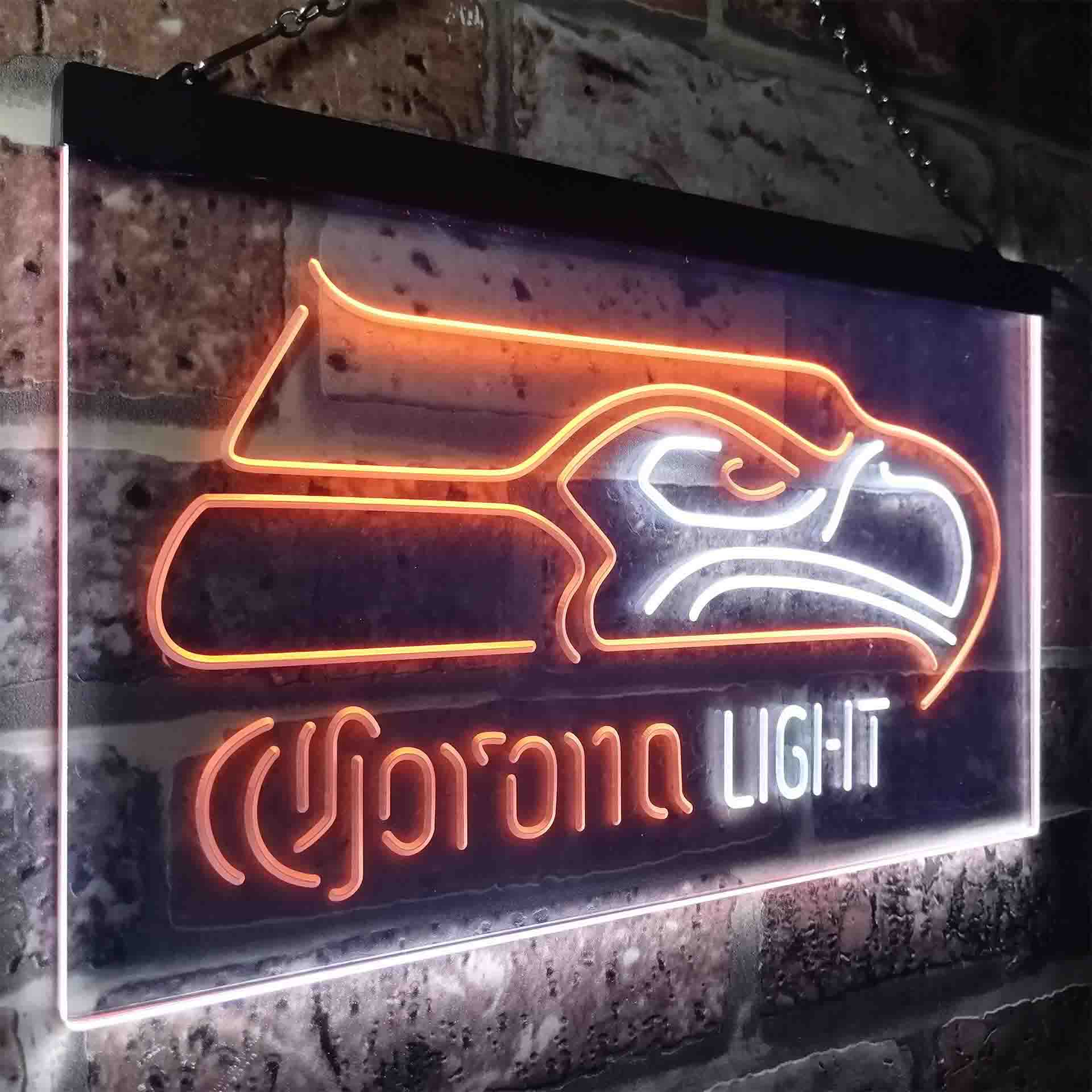 Seattle Seahawks Corona Light Neon-Like LED Light Sign