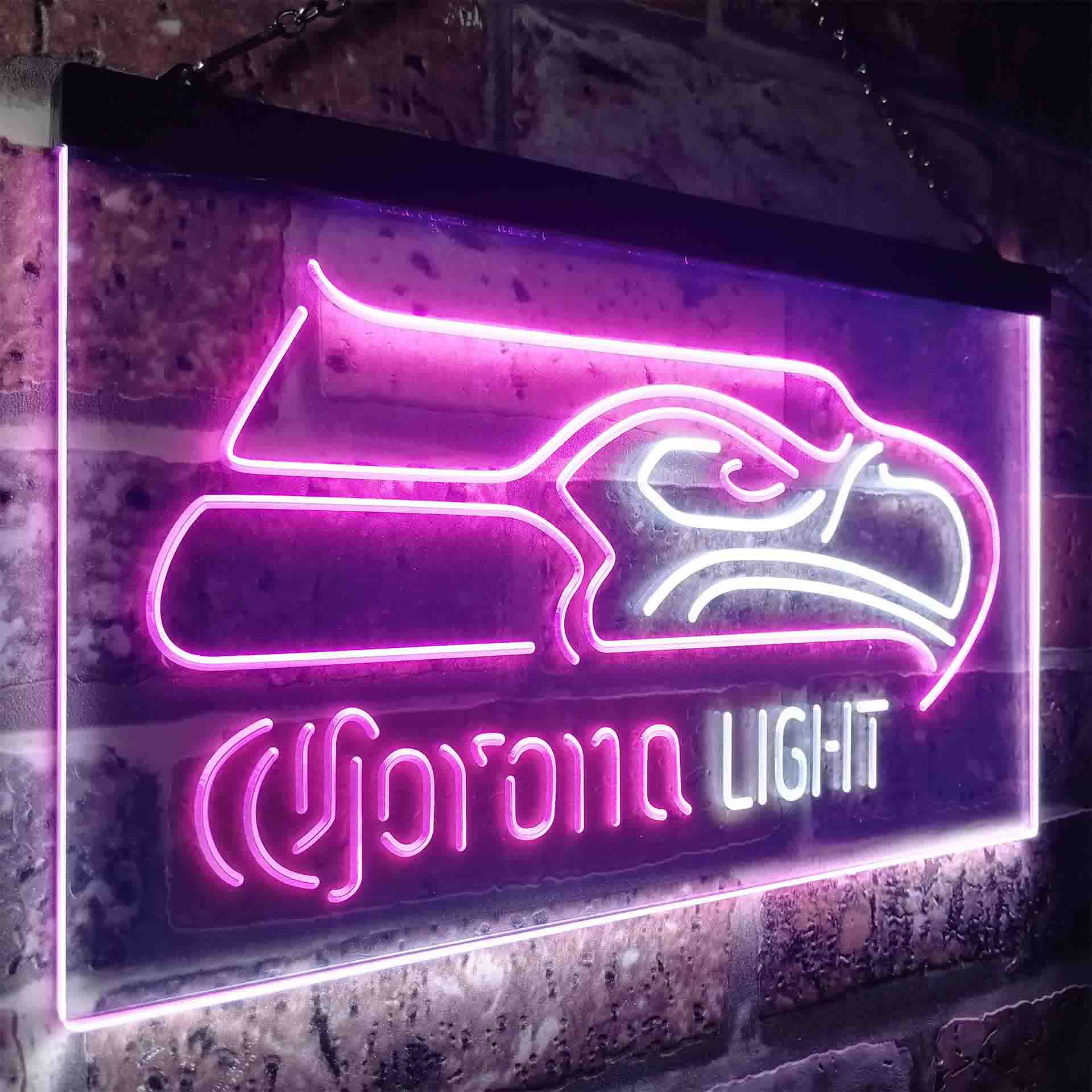 Seattle Seahawks Corona Light Neon-Like LED Light Sign