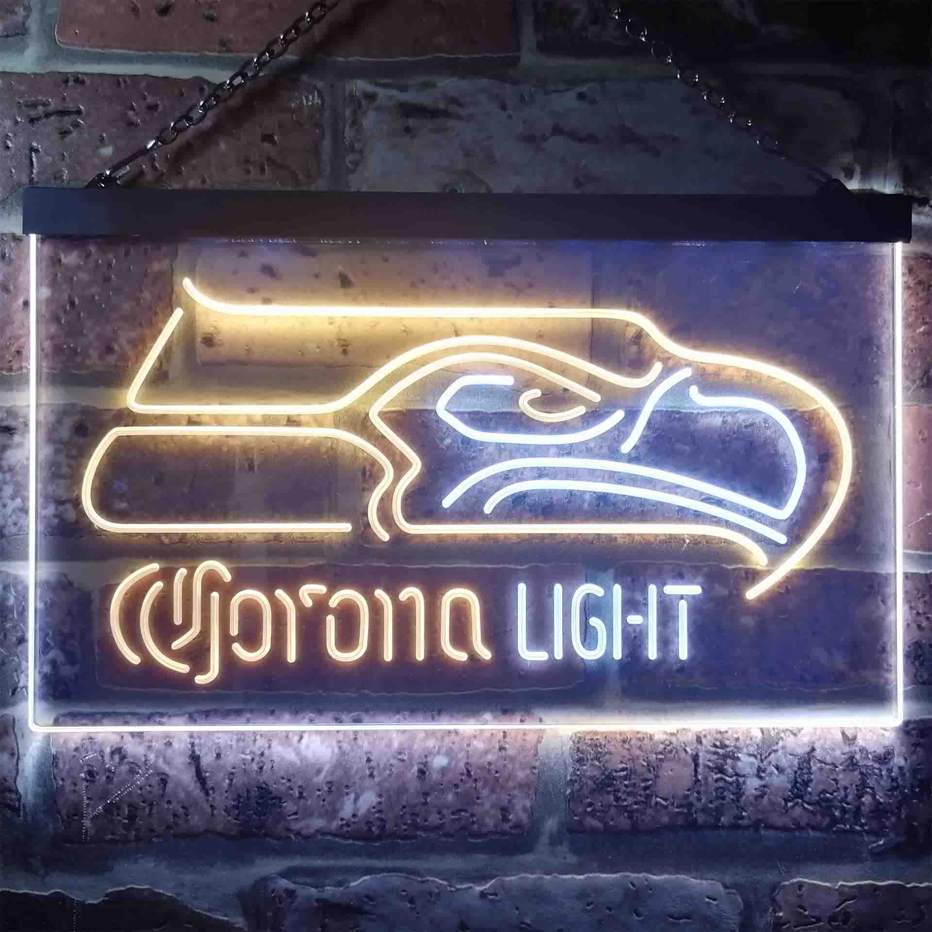 Seattle Seahawks Corona Light Neon-Like LED Light Sign