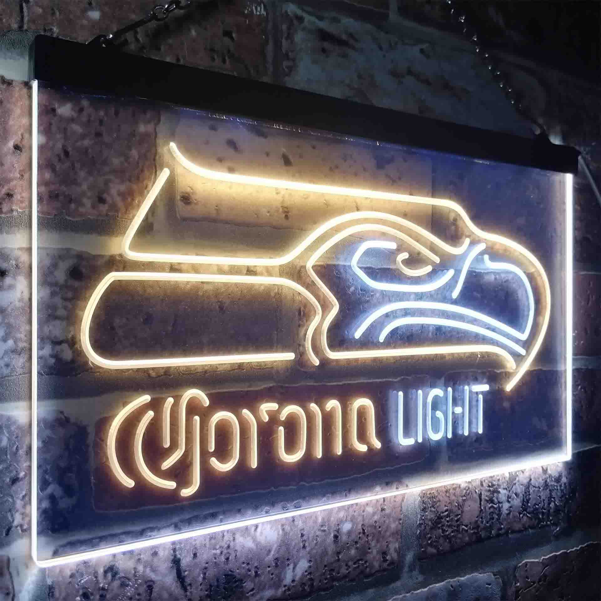 Seattle Seahawks Corona Light Neon-Like LED Light Sign