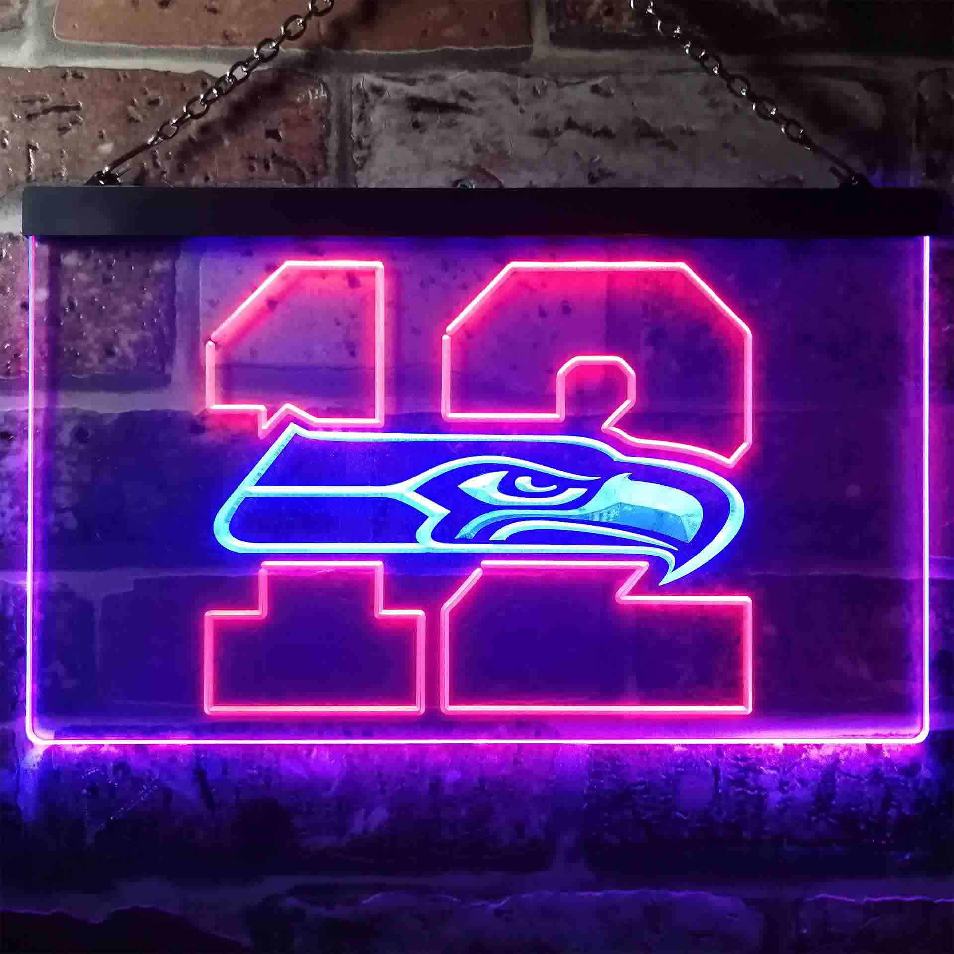 12th Man Seattle Seahawks Dual Color LED Light Sign led lab cave