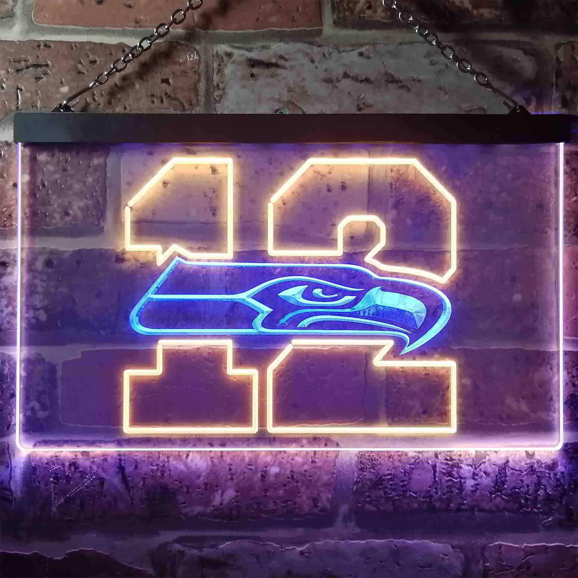 12th Man Seattle Seahawks Dual Color LED Light Sign led lab cave