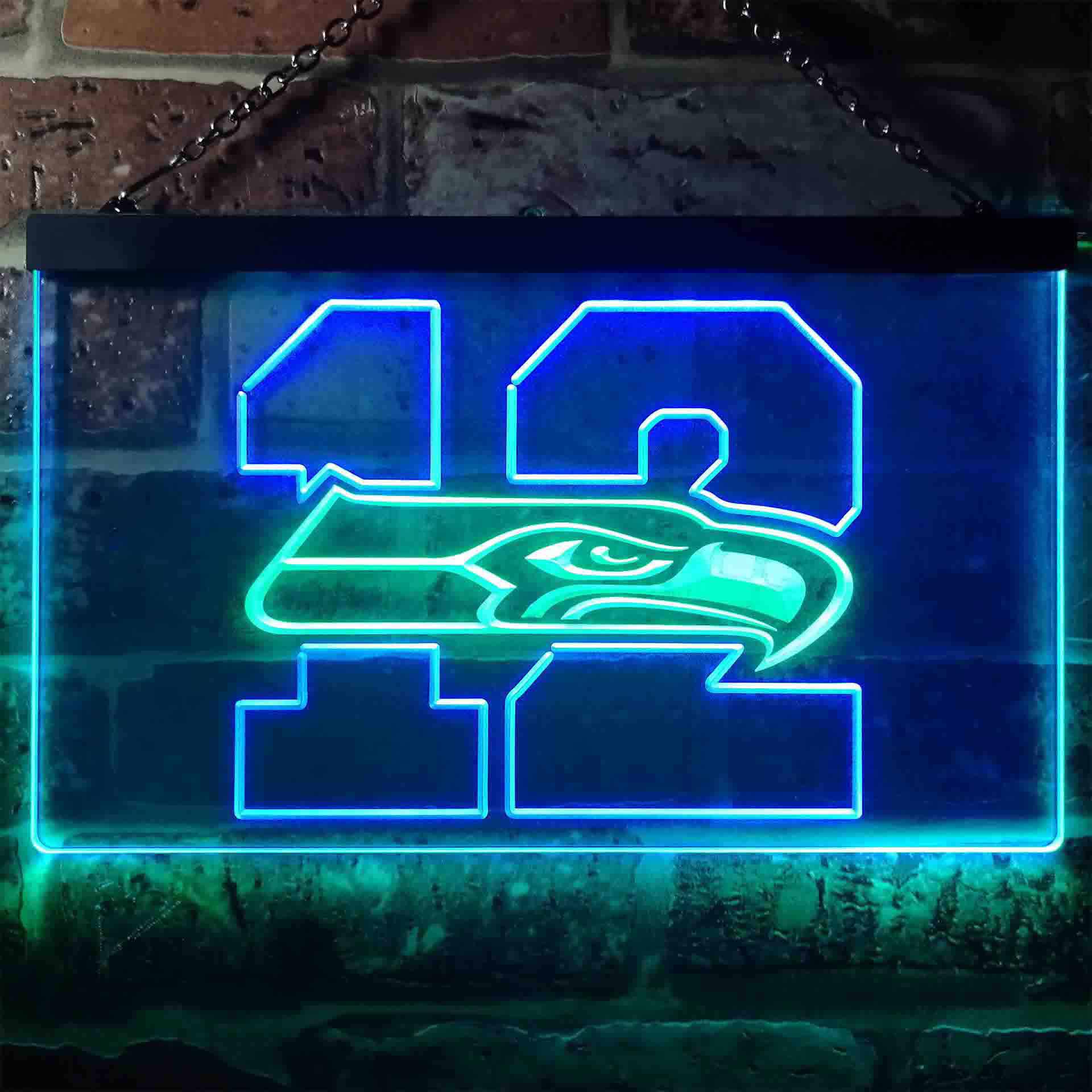 12th Man Seattle Seahawks Dual Color LED Light Sign led lab cave