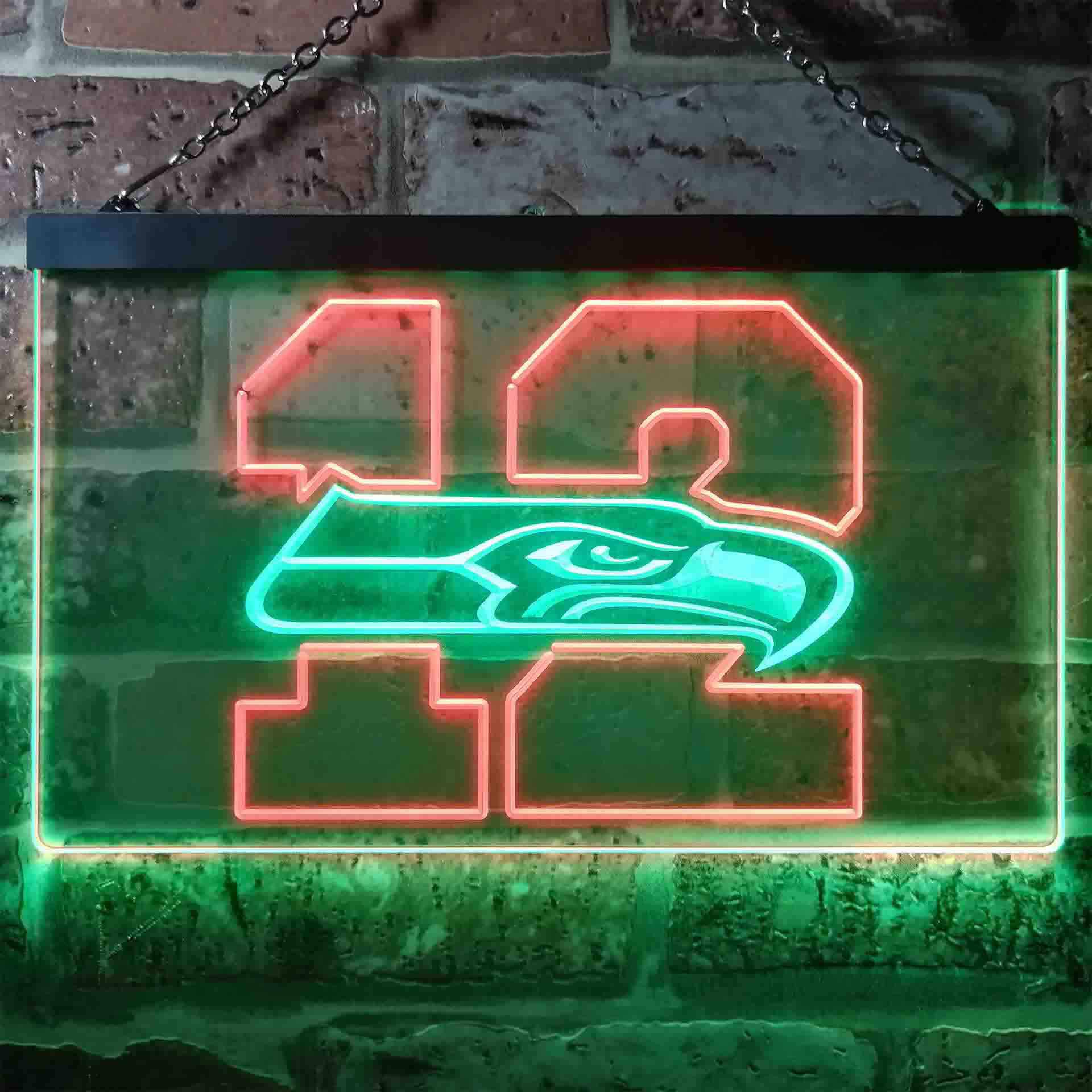 12th Man Seattle Seahawks Dual Color LED Light Sign led lab cave