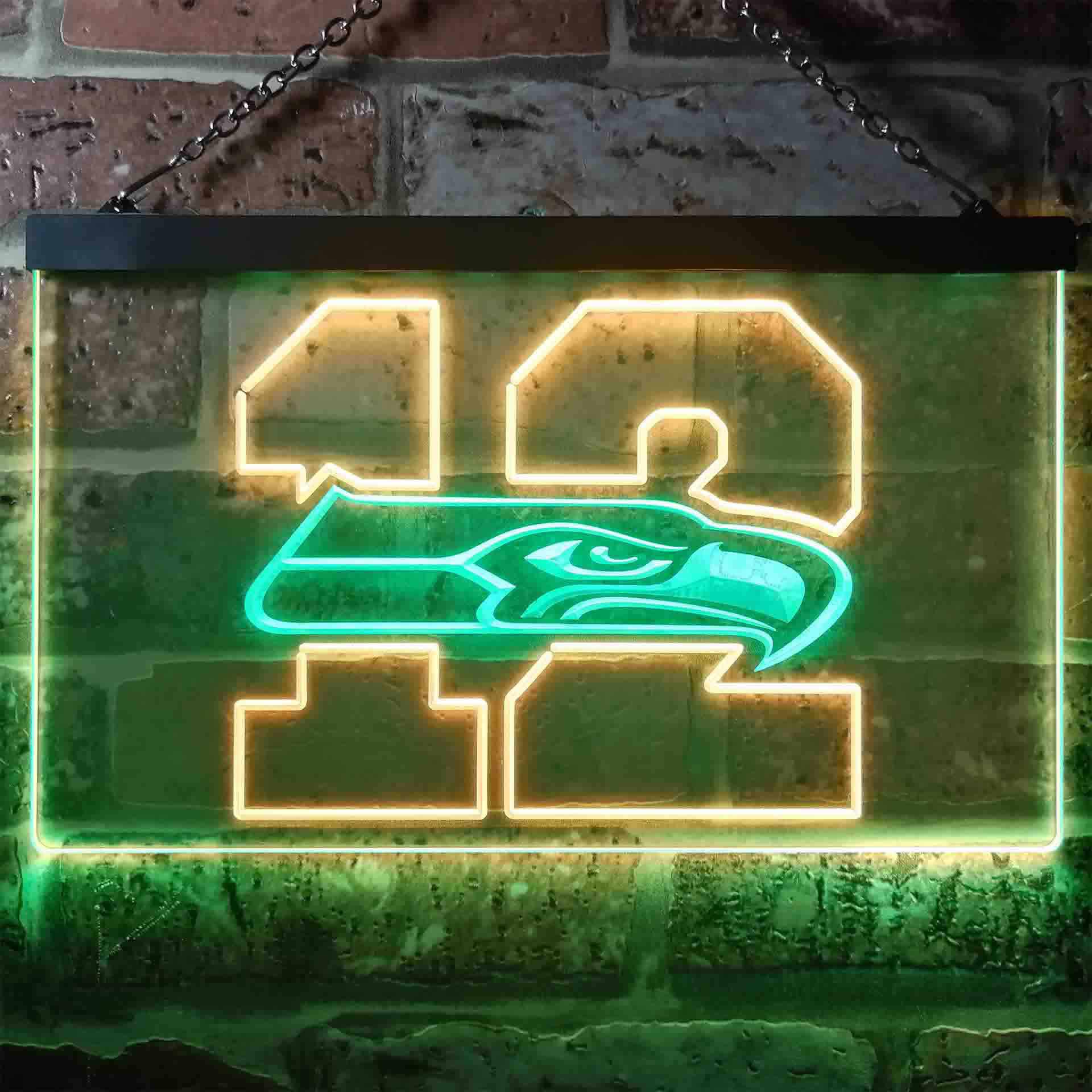 12th Man Seattle Seahawks Dual Color LED Light Sign led lab cave