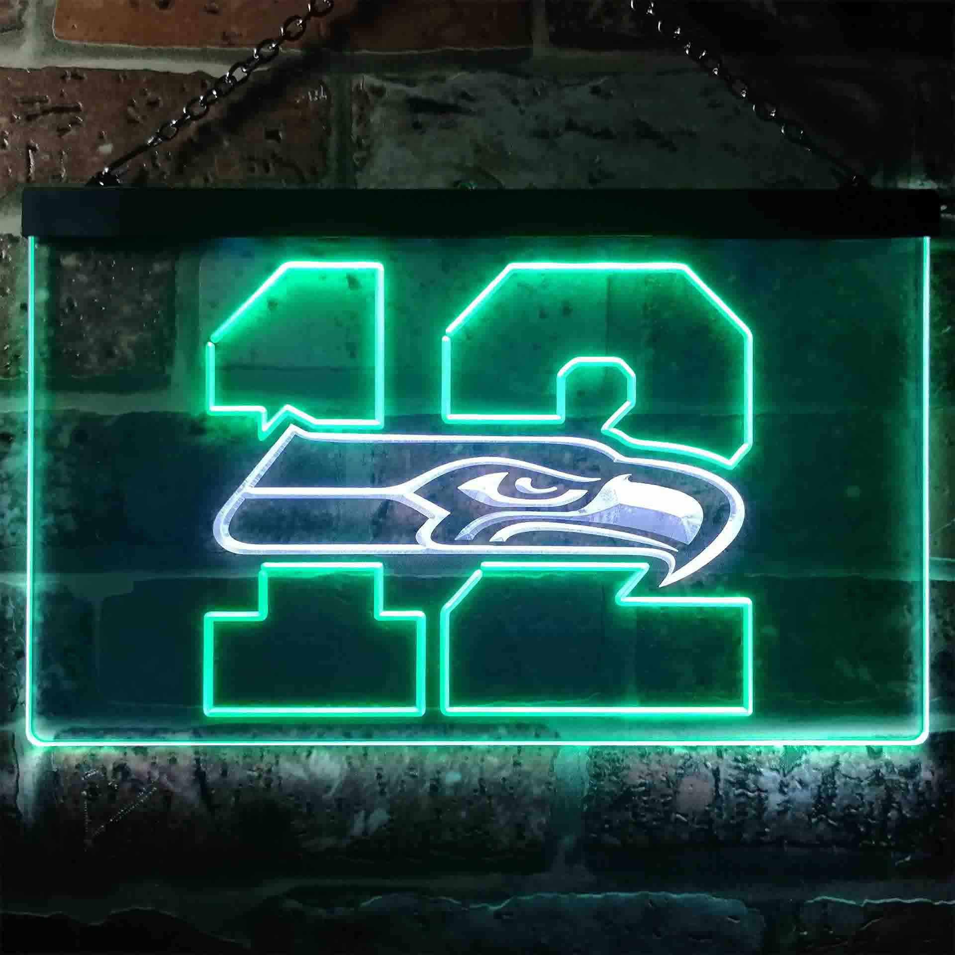 12th Man Seattle Seahawks Dual Color LED Light Sign led lab cave