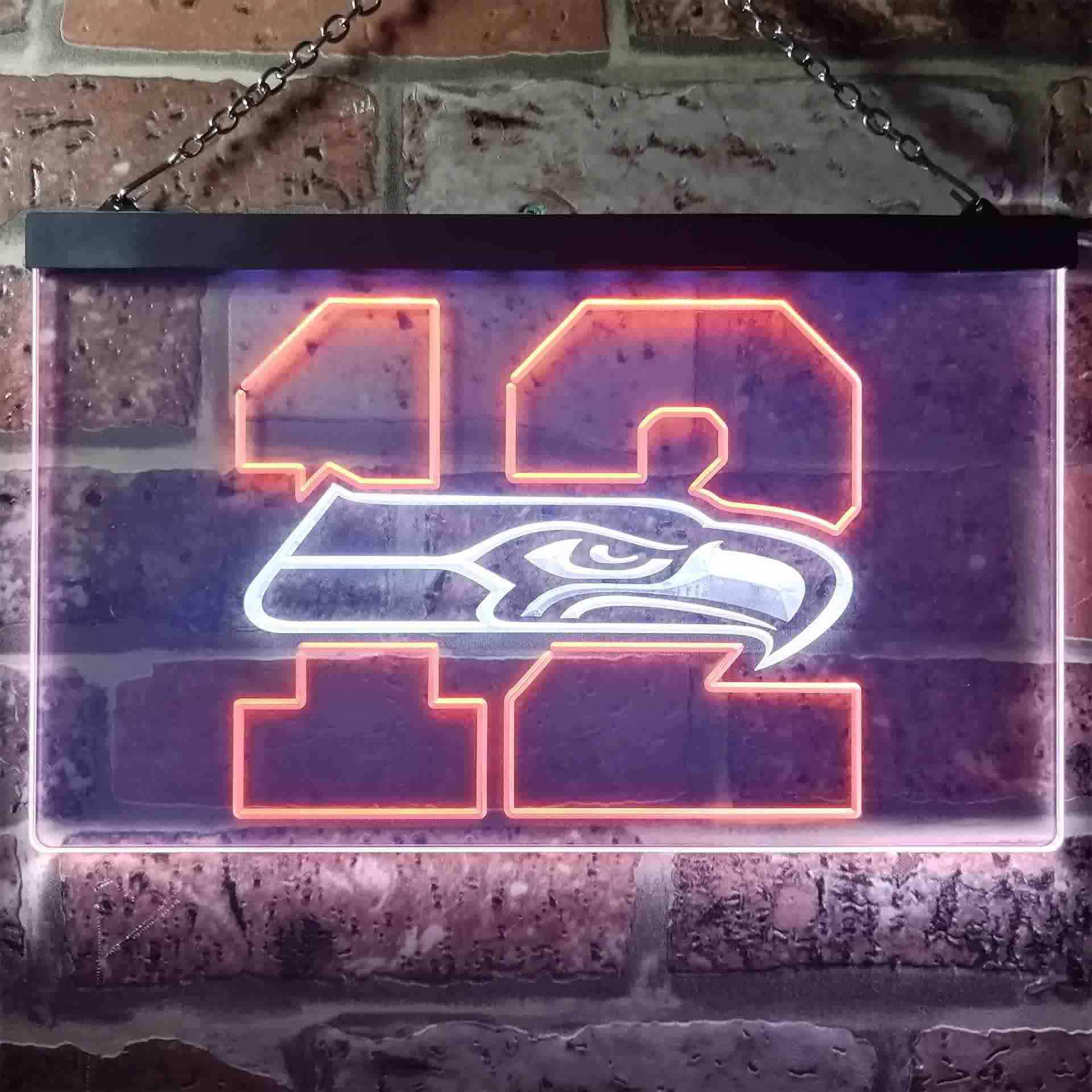 12th Man Seattle Seahawks Dual Color LED Light Sign led lab cave