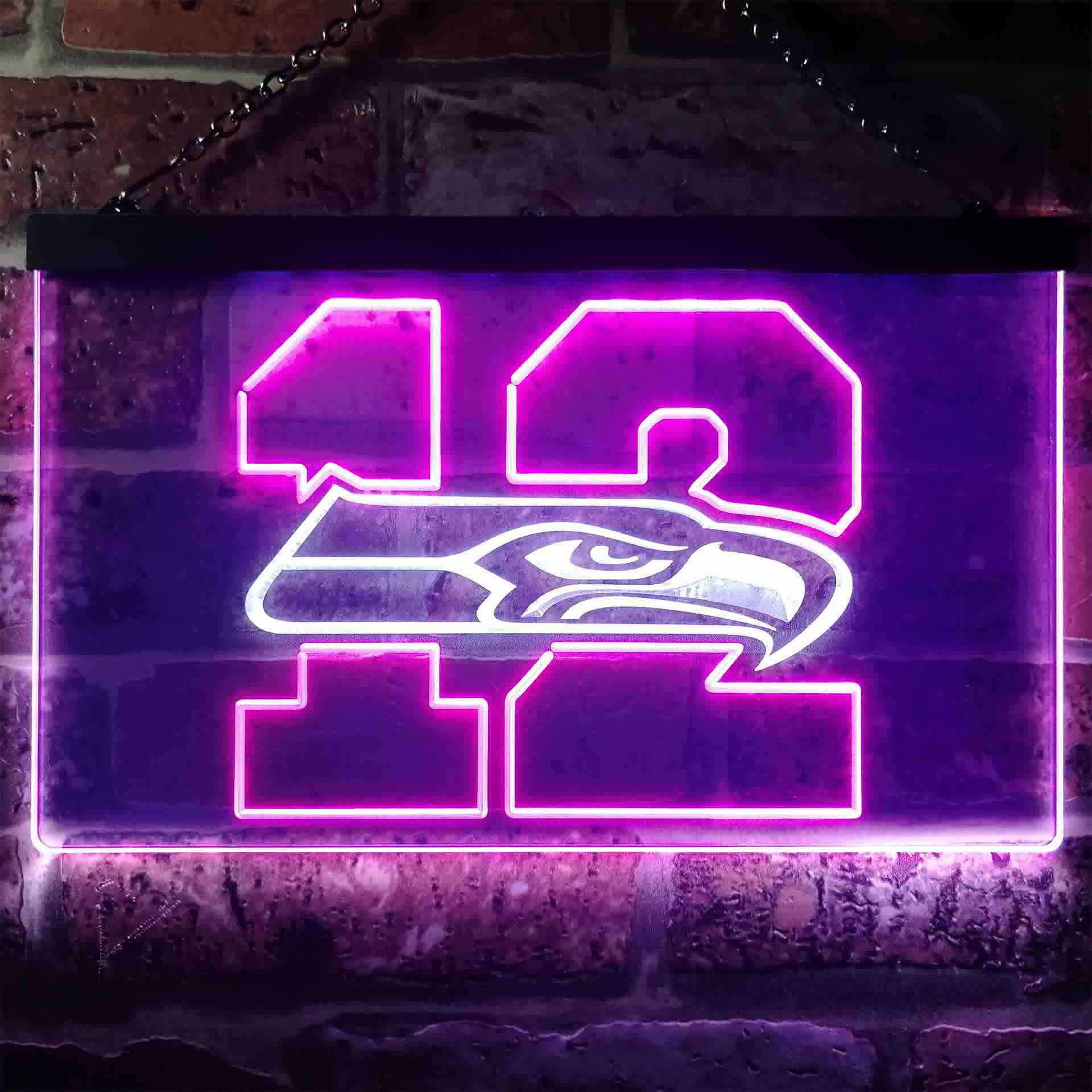 12th Man Seattle Seahawks Dual Color LED Light Sign led lab cave